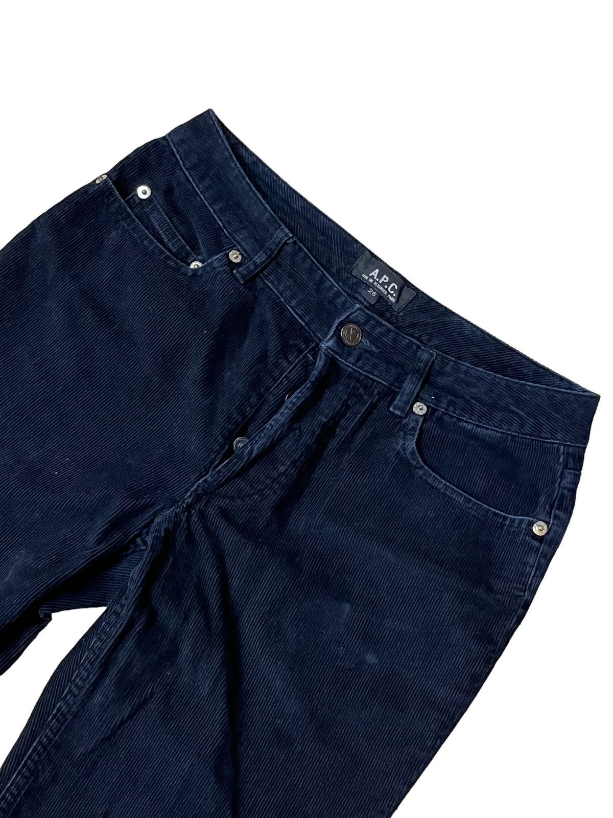 A.P.C. A.P.C RUE DE FLEURUS CORDUROY SUPER BLACK JEANS Size US 29 - 5 Thumbnail