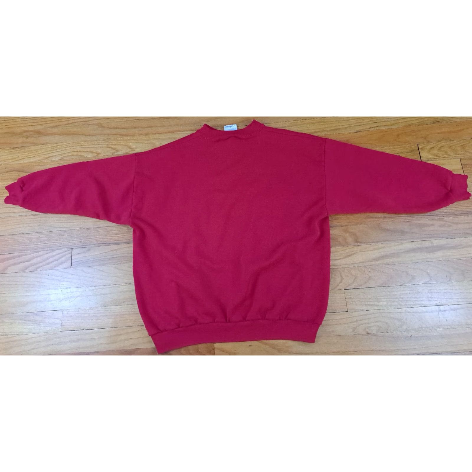 Tultex Tultex Sweatshirt Pullover 1X Unisex Adults Red USA Made Canvas Sweatshirt Activewear Crew Neck Long Sleeve Regular Size XL / US 12-14 / IT 48-50 - 2 Thumbnail
