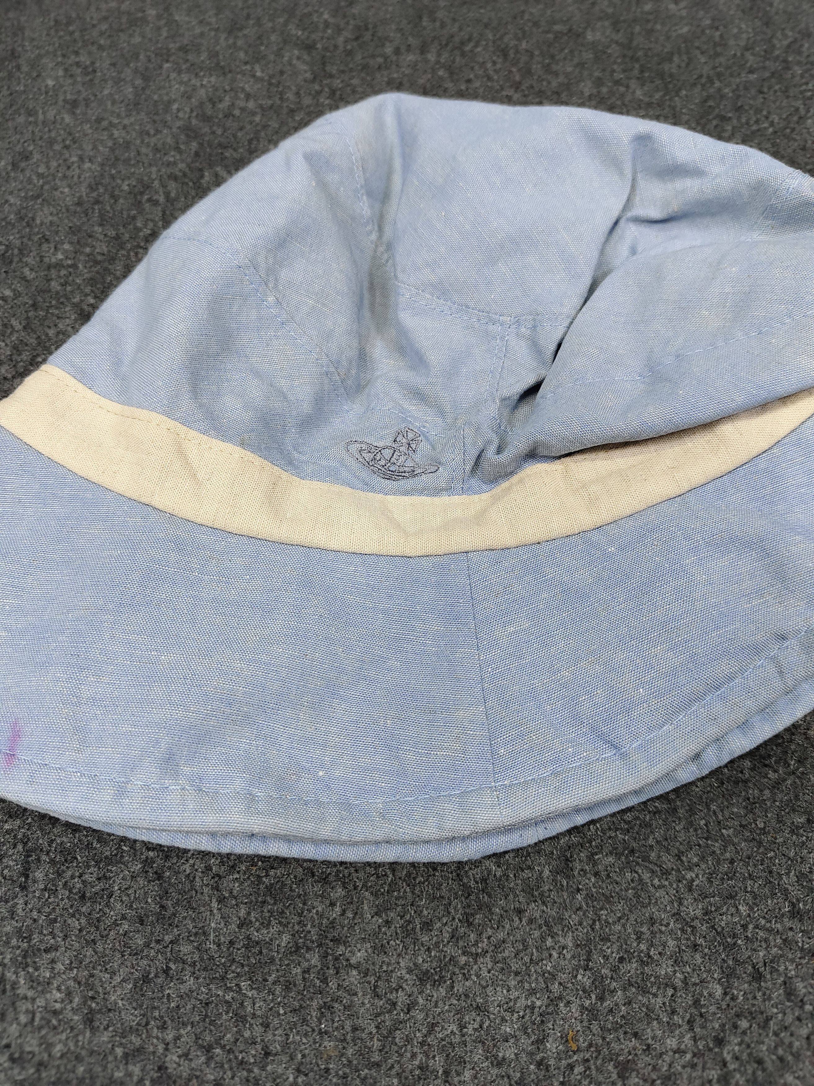 Vivienne Westwood 2000s V.W🇬🇧 Y2K Punk Orb Logo Embroidered Bucket Hat Size ONE SIZE - 4 Thumbnail