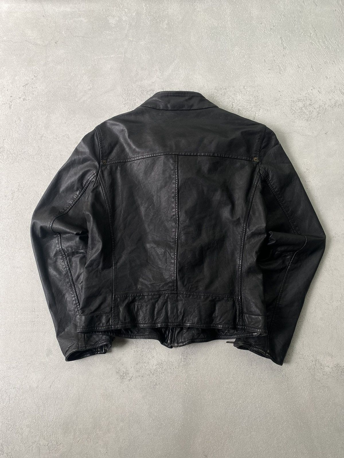 Zara asymmetrical leather biker jacket Size US L / EU 52-54 / 3 - 8 Thumbnail