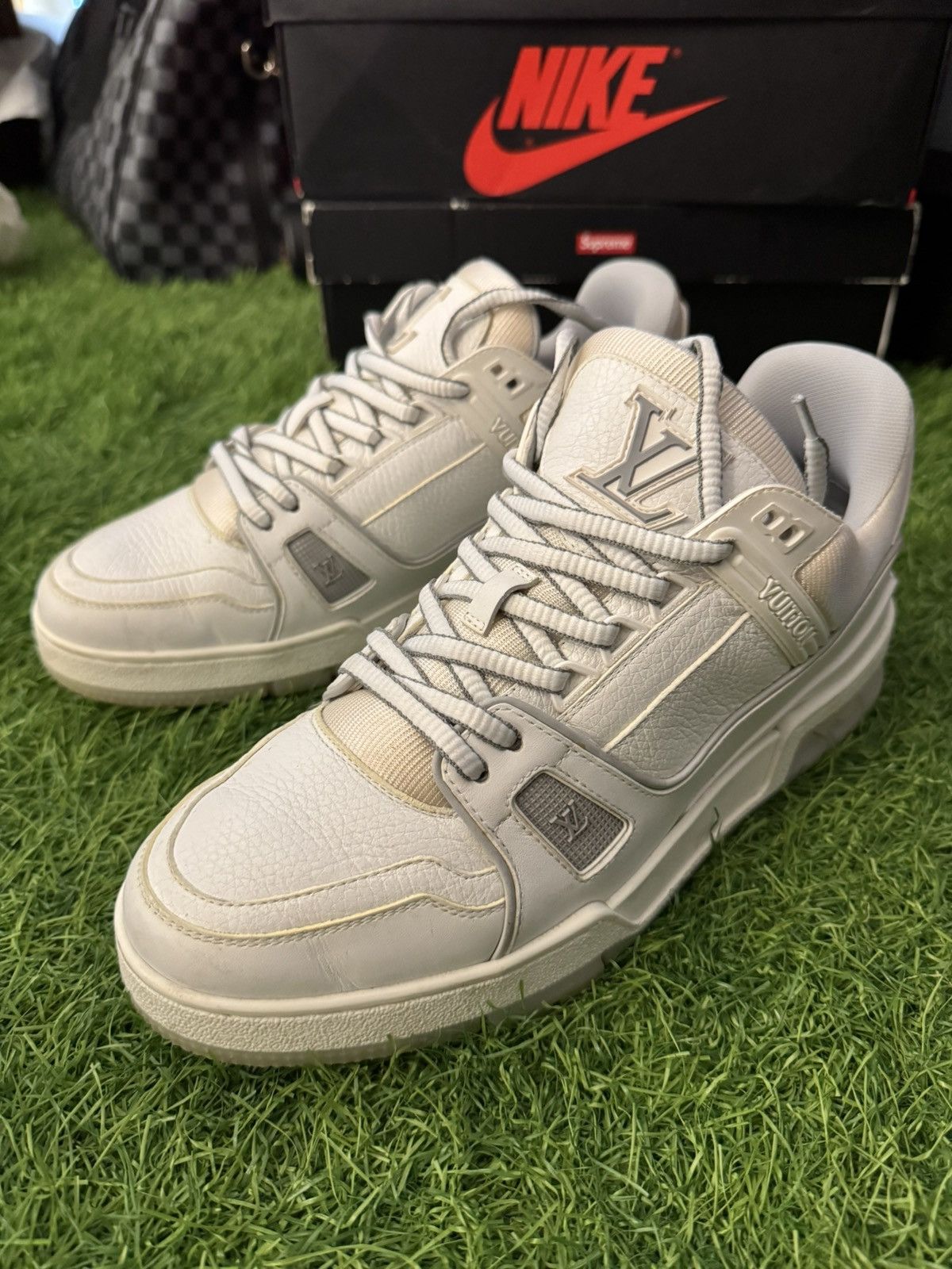 Louis Vuitton x Virgil Abloh White/Cream Sneakers