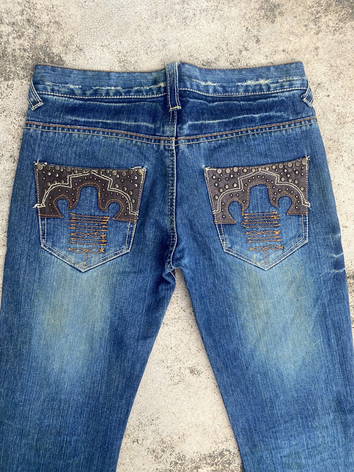 If Six Was Nine × Japanese Brand Flare Jeans Icom Distressed Pierced Size US 32 / EU 48 - 23 Thumbnail
