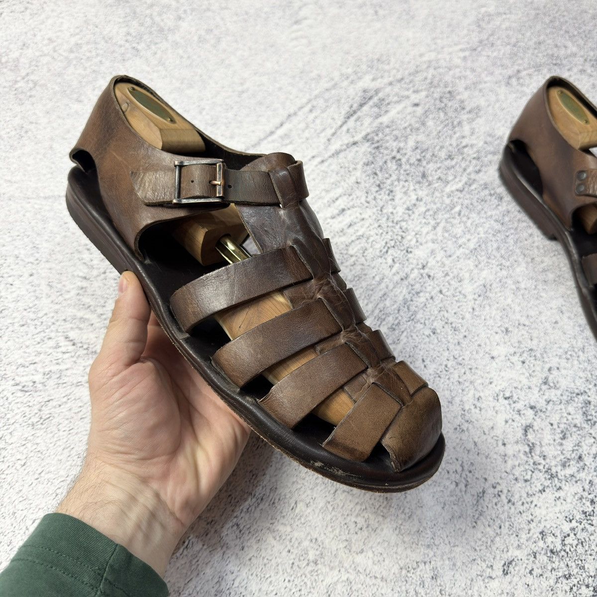 Designer × Handmade Zeha Berlin 812 Mens Sandals size 44 US11 UK10 29cm Size US 11 / EU 44 - 4 Thumbnail