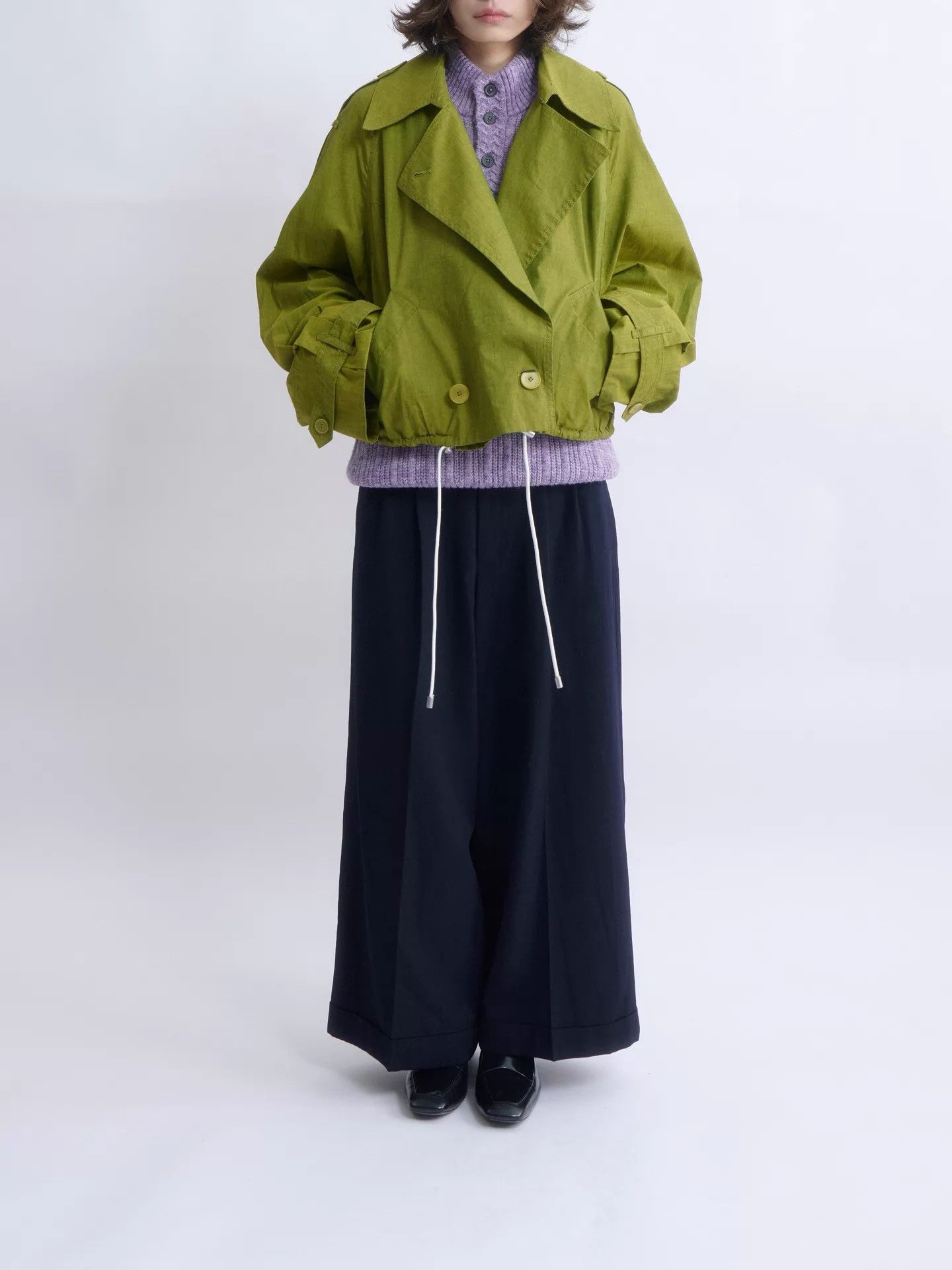 Christian Wijnants Christian Wijnants moss green boxy short jacket Size XS / US 0-2 / IT 36-38 - 4 Thumbnail