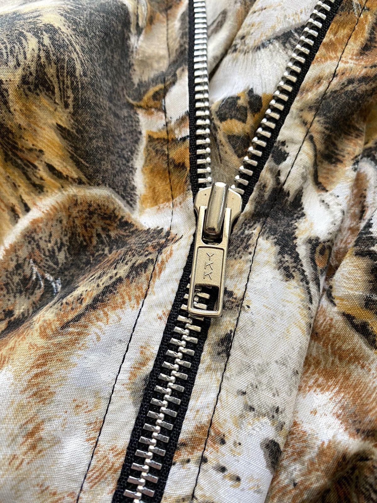 Kenzo Vintage Kenzo Jeans Wave tiger fullprint zip runway shirt Size L / US 10 / IT 46 - 4 Thumbnail