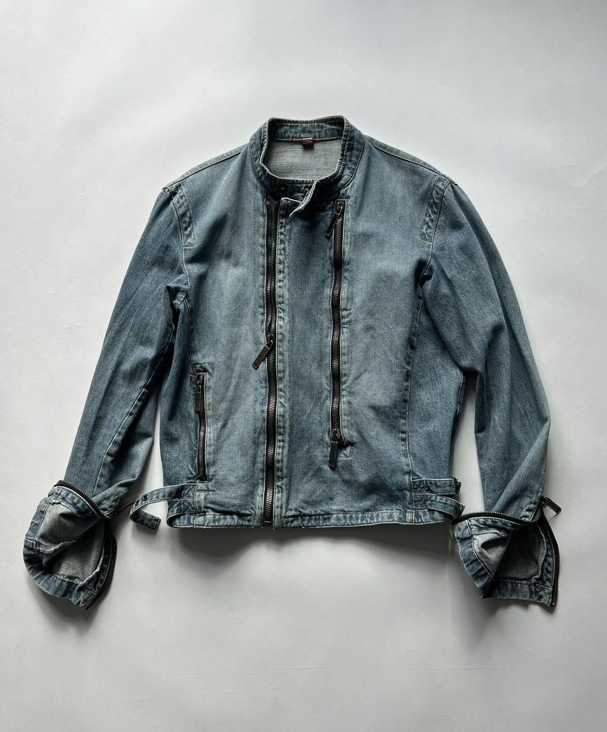 Dirk Bikkembergs Bikkembergs denim bikerjacket Size US M / EU 48-50 / 2 - 1 Thumbnail