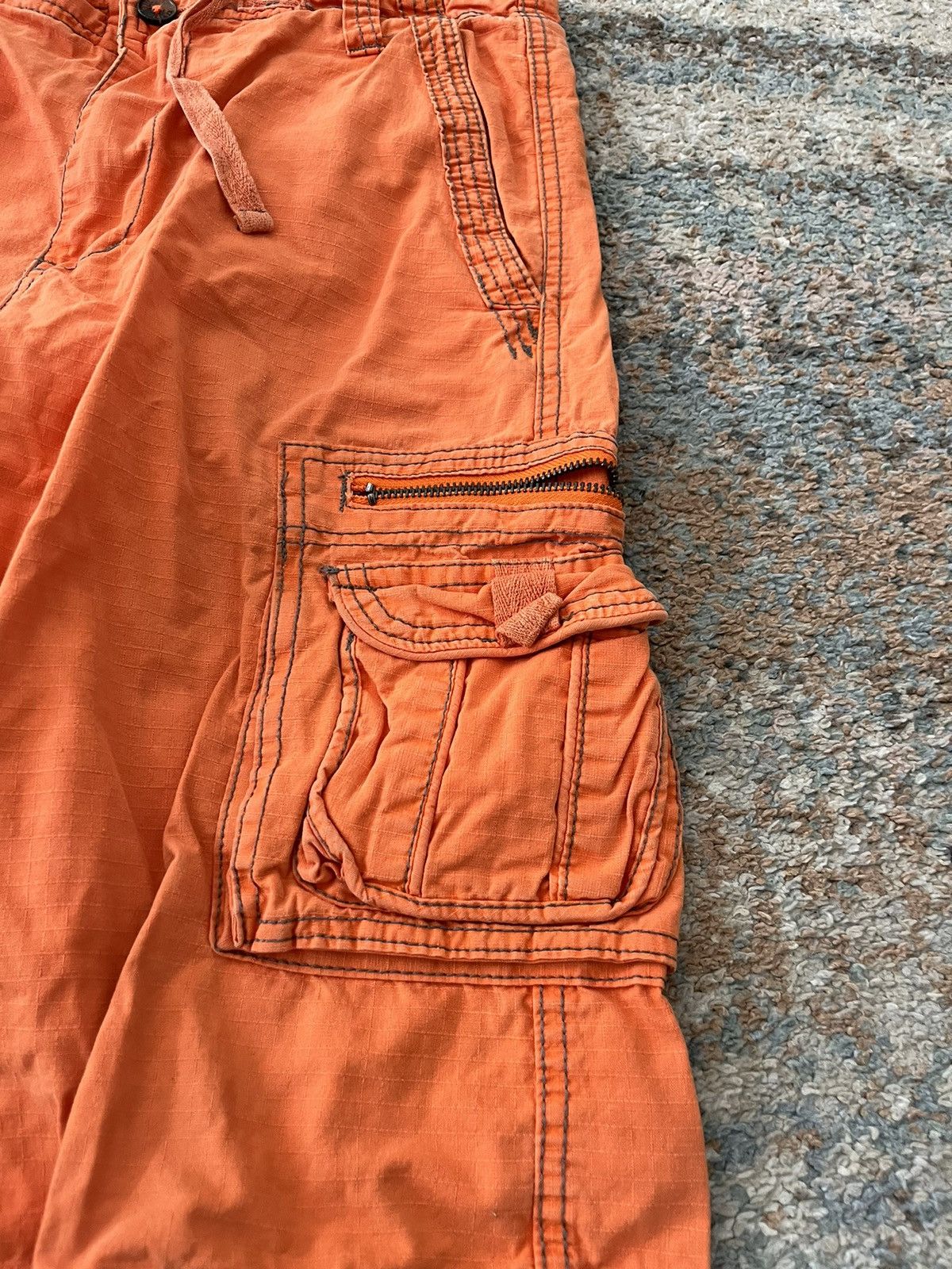 Ecko Unltd. × Rap Tees × Vintage VTG Ecko Unltd Cargo Shorts 32 Orange Military Hip Hop Size US 32 / EU 48 - 2 Thumbnail