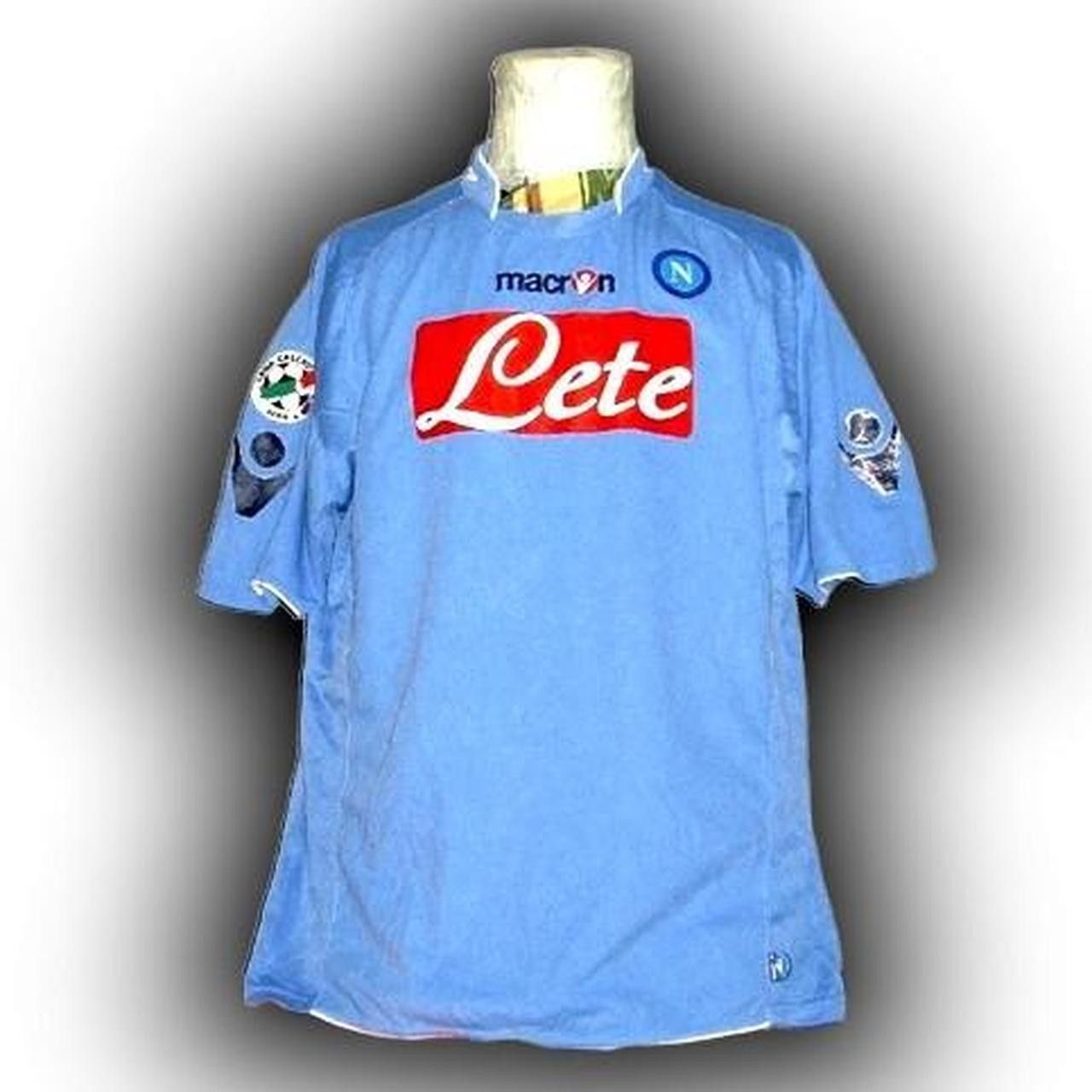 Macron SSC Napoli Italy 2009 2010 Home Shirt Jersey Size US XL / EU 56 / 4 - 1 Thumbnail