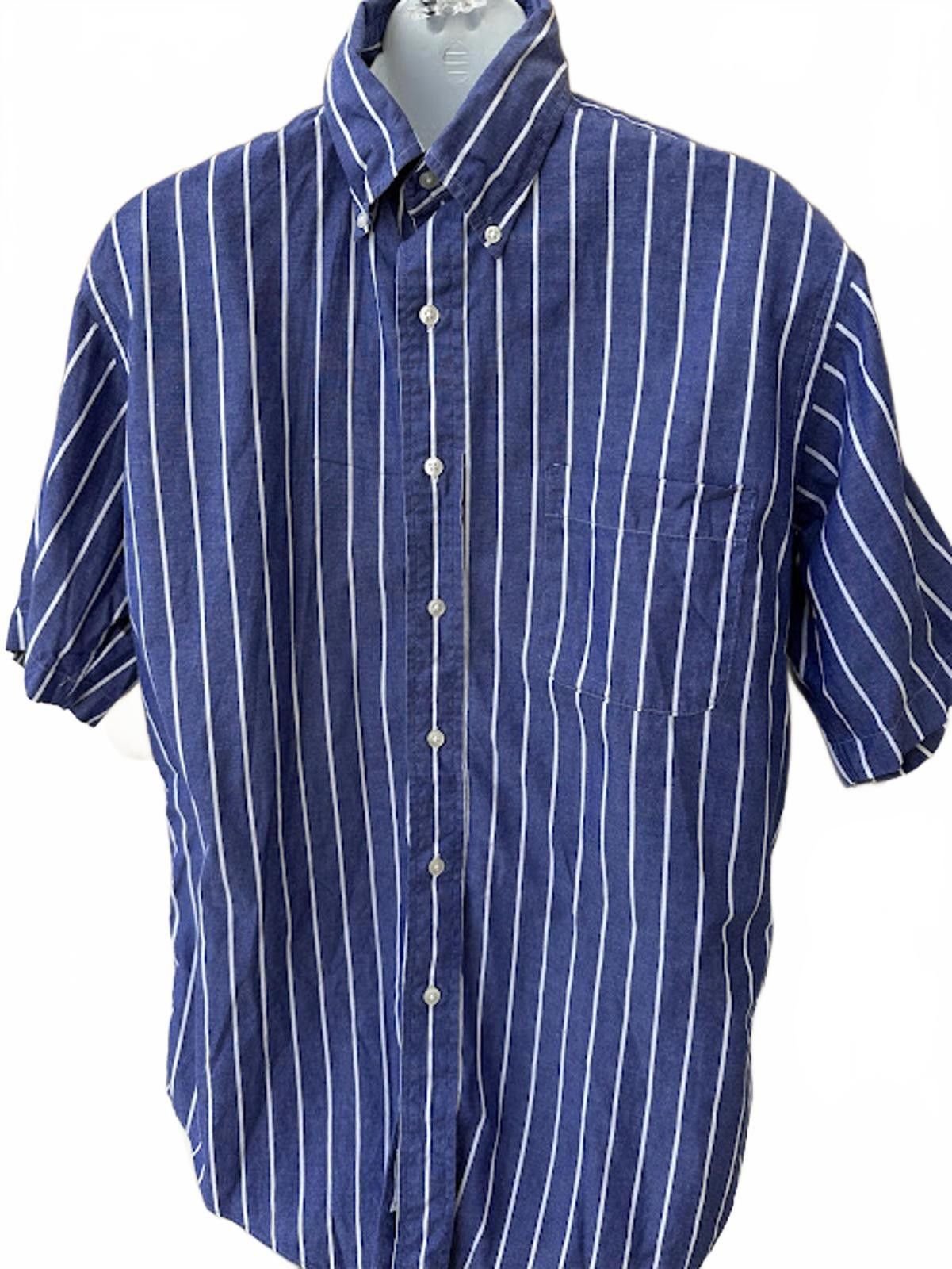 Brooks Brothers Brooks Brothers Blue Stripe Oxford Shirt M USA Size 38R - 1 Thumbnail