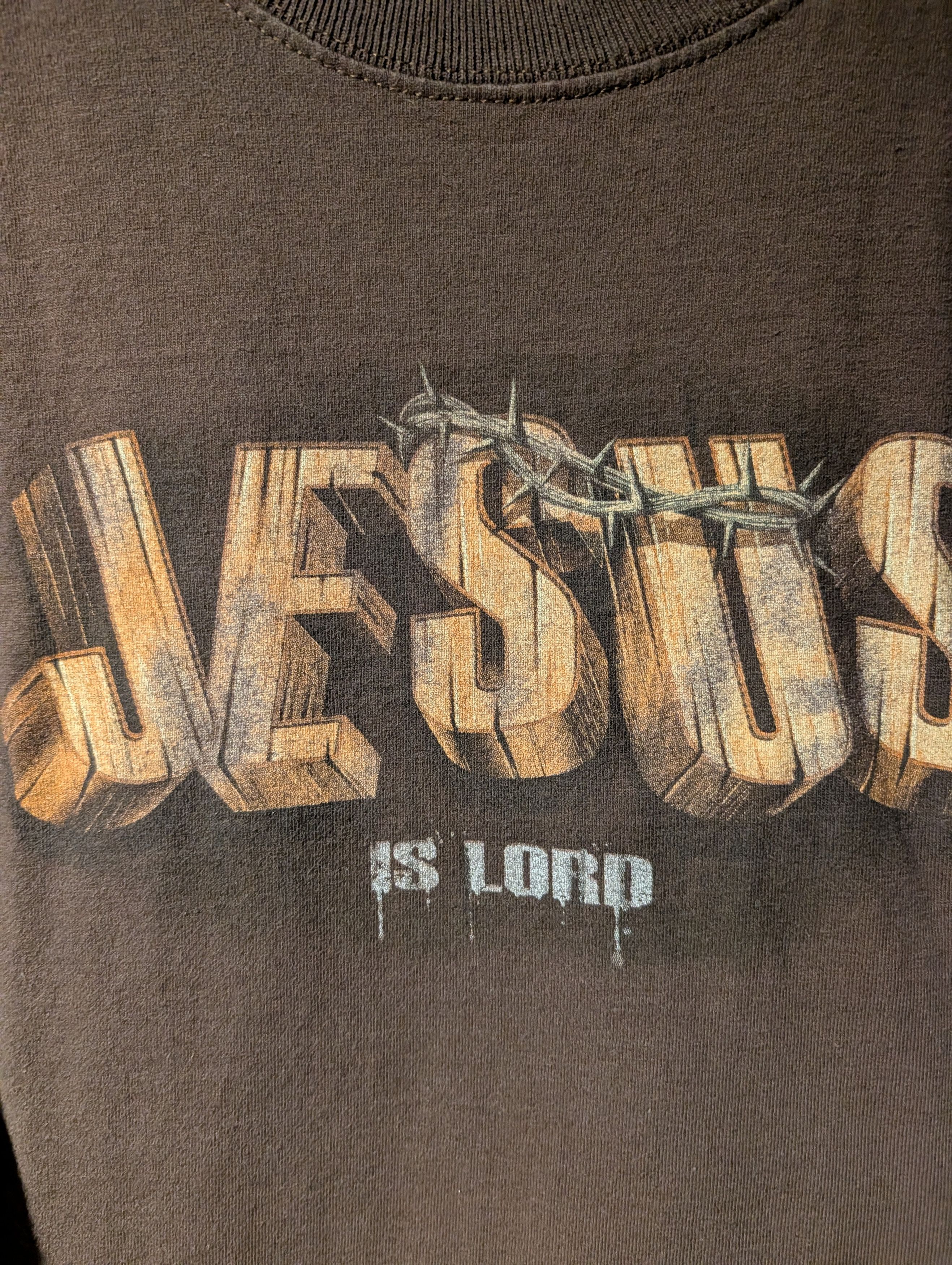 Arts & Science Vintage Jesus Is Lord T-Shirt Christ Forgiveness Religious Size US XXL / EU 58 / 5 - 2 Thumbnail