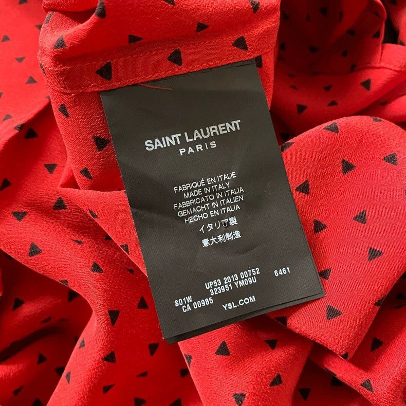 Saint Laurent Paris Saint Laurent Paris SS14 red silk shirt-2506 Size US S / EU 44-46 / 1 - 4 Thumbnail