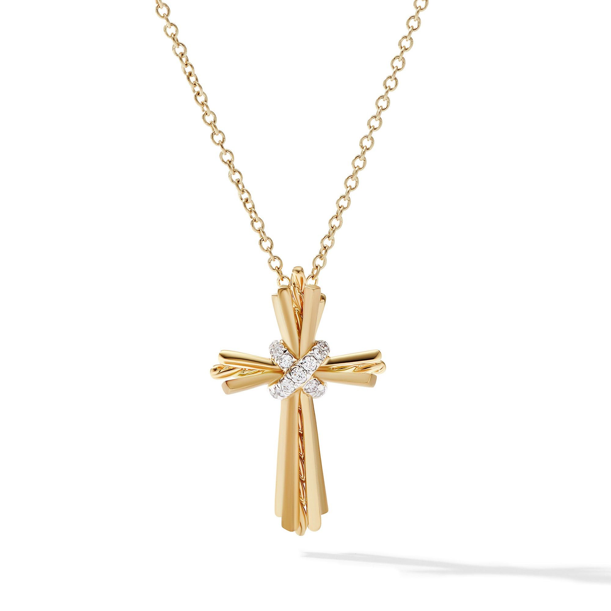 David Yurman o1w1db10325 Necklace in 18K Yellow Gold with Diamonds & 21mm Size ONE SIZE - 1 Thumbnail