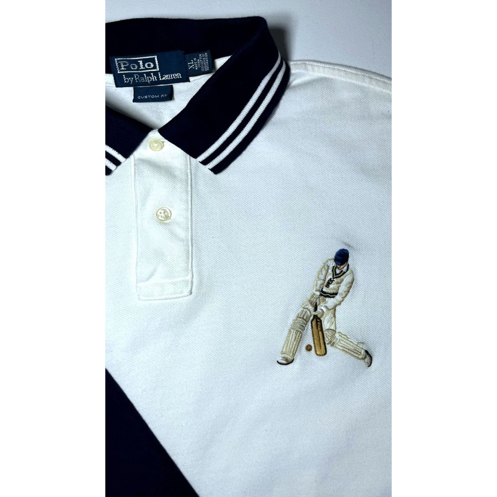 Polo Ralph Lauren Men's Polo Ralph Lauren Cricket Polo Shirt Stripe Embroidery Sz XL Size US XL / EU 56 / 4 - 6 Thumbnail