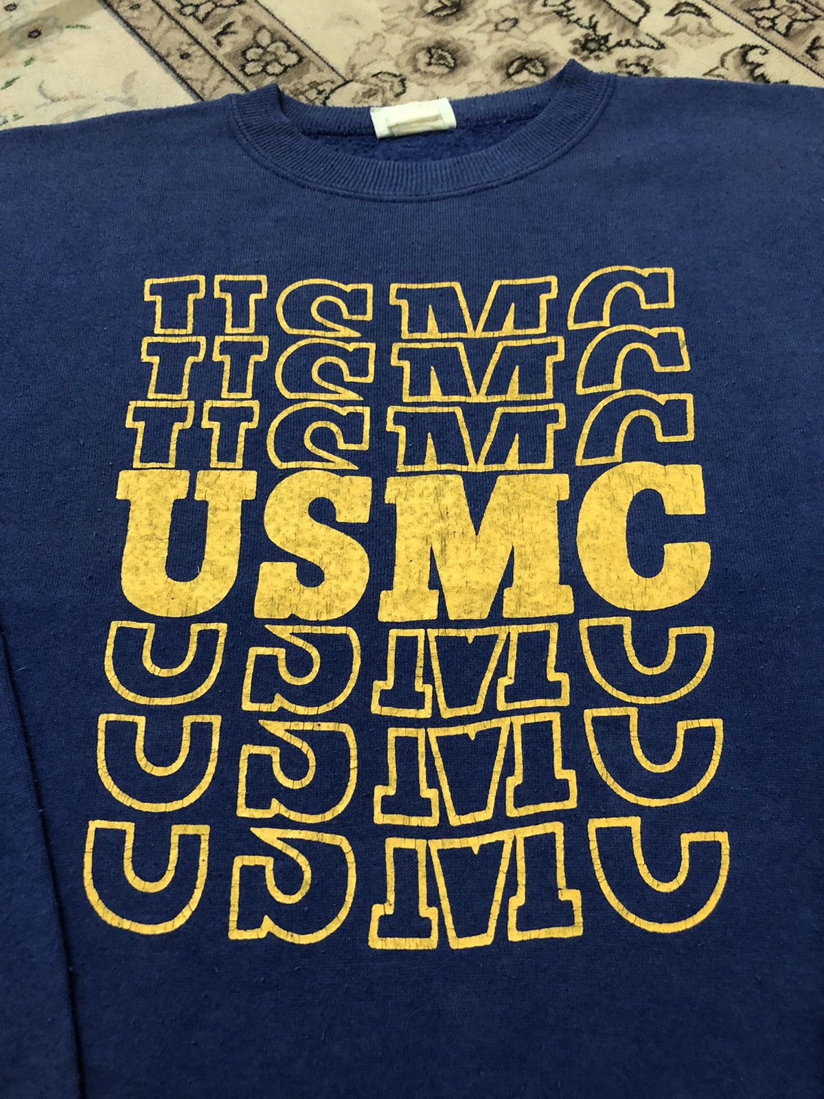 Vintage Vintage USMC Sweatshirt Biglogo United State Marine College Size US S / EU 44-46 / 1 - 2 Thumbnail