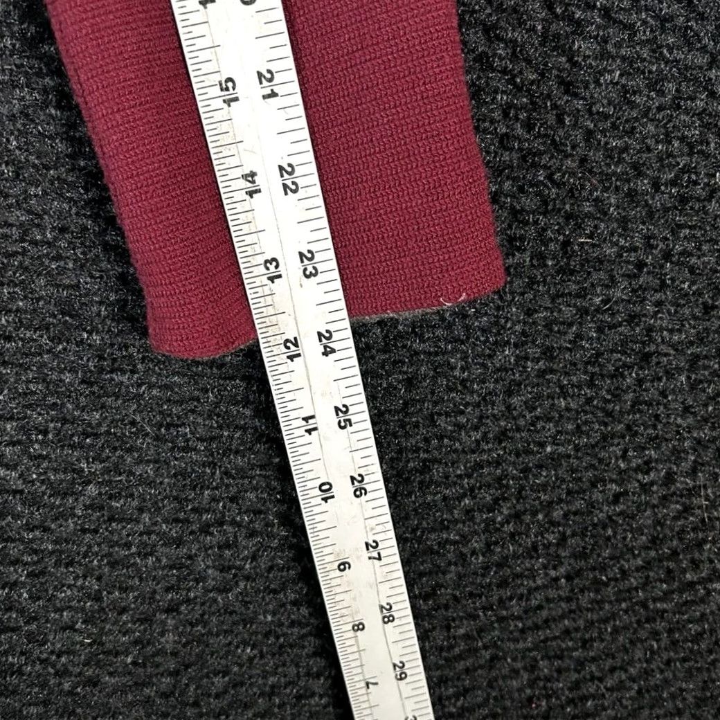 Vintage 41 Hawthorne Burgundy Textured Knit Blazer Jacket S 1 Button Elbow Patches Red Mens Women’s? Size 36R - 6 Thumbnail