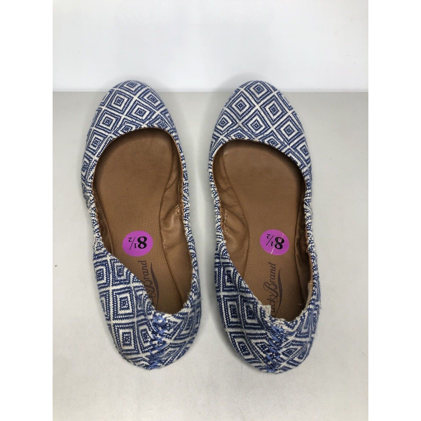 Lucky Brand Lucky Brand Erin Blue Aztec Southwest Print Ballet Flats Sho Size US 8.5 / IT 38.5 - 8 Thumbnail