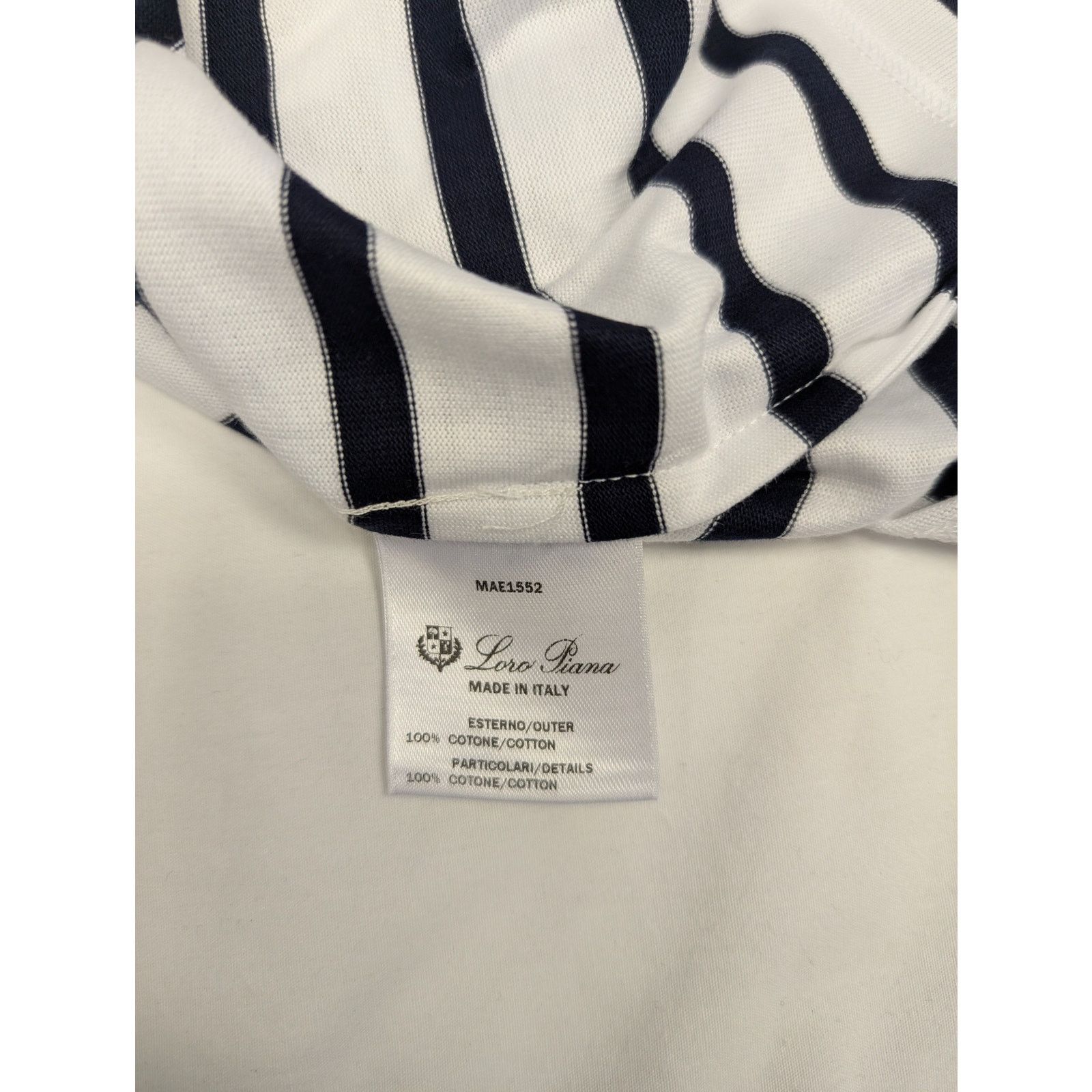 Loro Piana o1rshd1 Men's T-Shirt ML Riomaggiore in Black/White Size US XXL / EU 58 / 5 - 14 Thumbnail