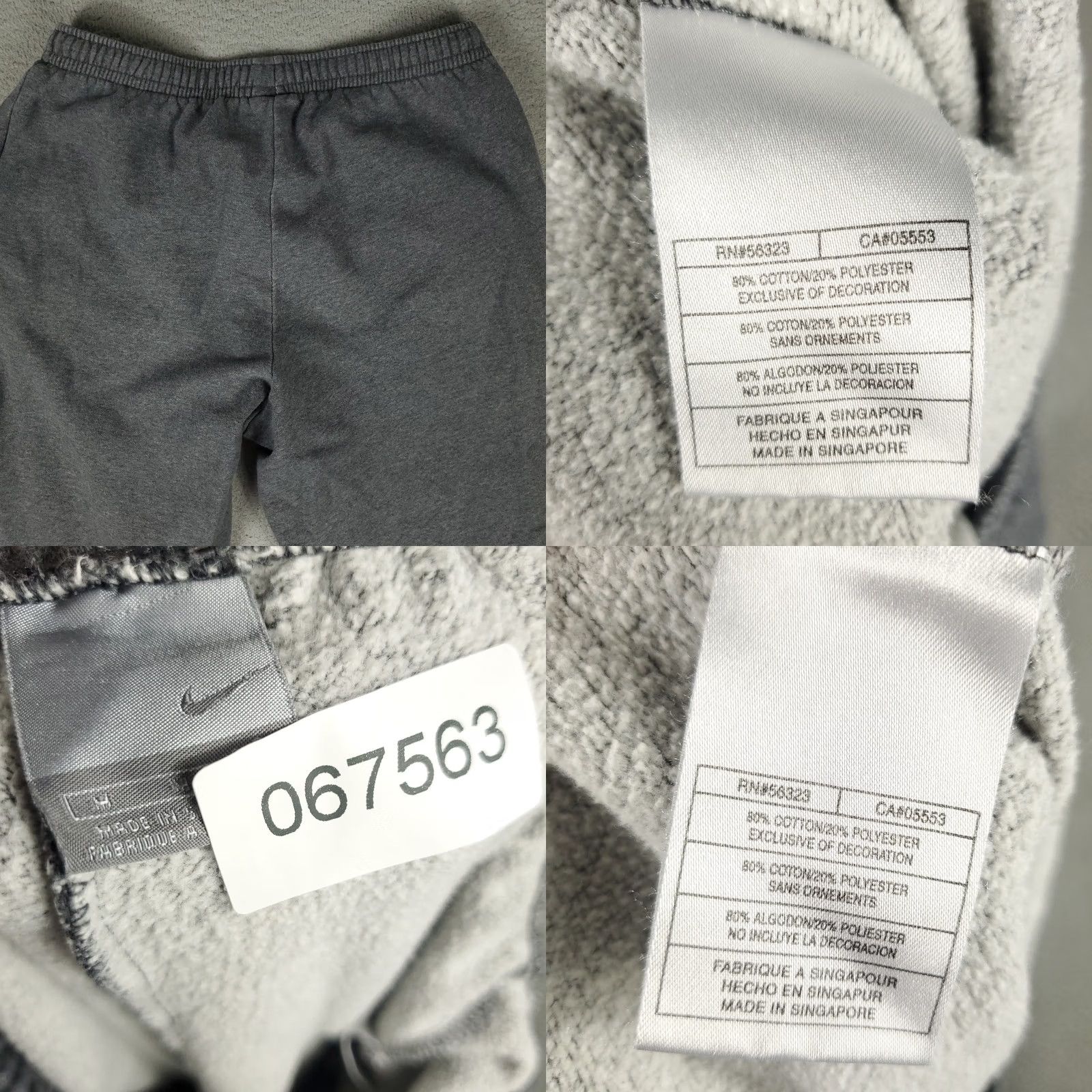 Nike Nike Pants Mens Medium Gray Fleece Lined Vintage Y2K Swoosh Joggers Sweatpants Size US 31 - 8 Thumbnail