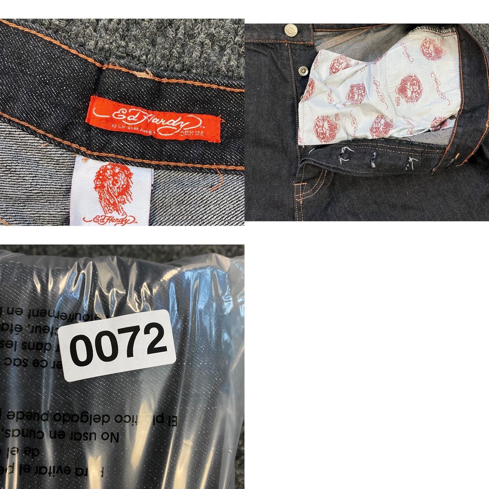 Ed Hardy VINTAGE Ed Hardy Jeans Denim 42 in Blue 5-Pocket Skull Embroidered Relaxed Straight 2007 Mens Size US 42 / EU 58 - 8 Thumbnail