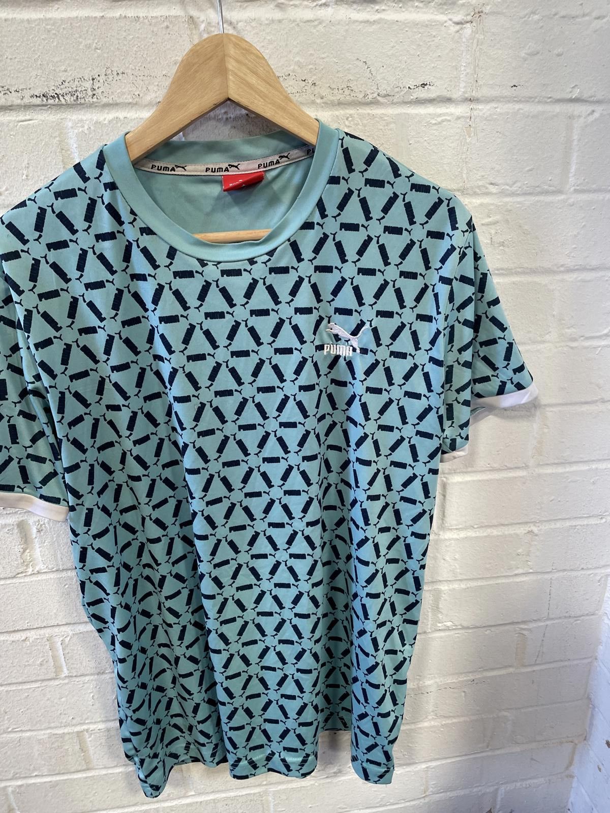 Puma Puma Men's Printed T-Shirt in Light Blue and Navy Size US L / EU 52-54 / 3 - 1 Thumbnail