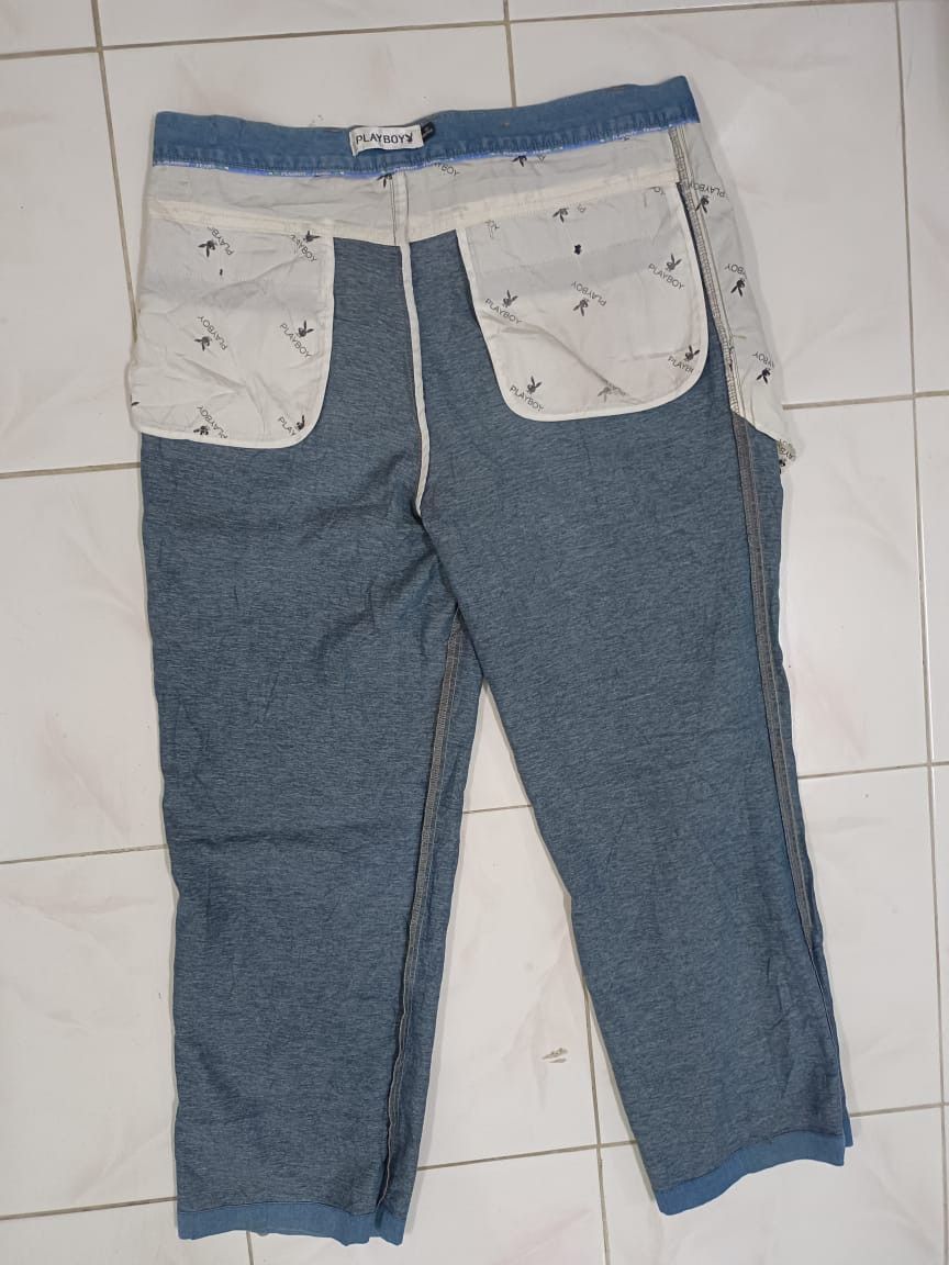 Playboy × Vintage Vintage Playboy Baggy Denim Jeans Pants Size US 37 - 17 Thumbnail