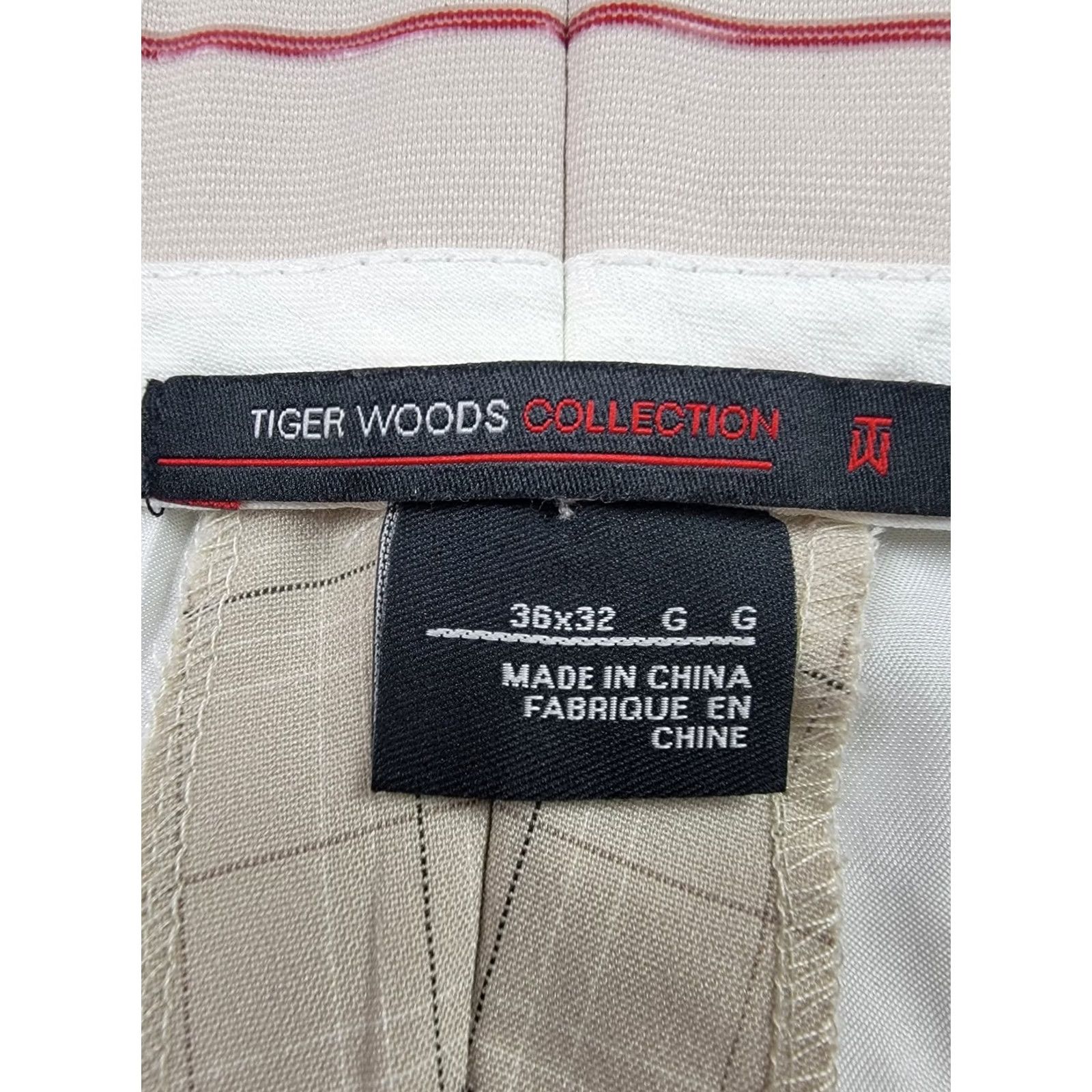 Nike Tiger Woods Collection Pants Nike Mens 36x32 Beige Plaid Golf Sports NWT Size US 36 / EU 52 - 5 Thumbnail