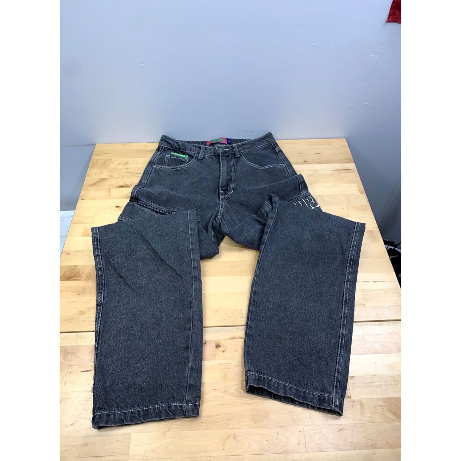 Empyre Empyre Denim Convertible Cargo Jeans Women 4 Black Faded Skate Streetwear 13240 Size 27" / US 4 / IT 40 - 5 Thumbnail