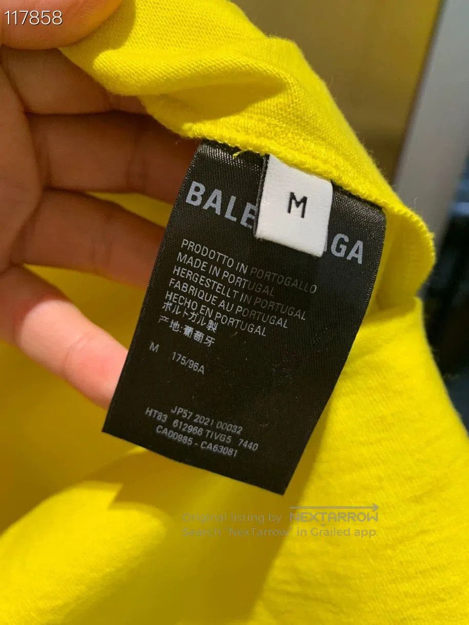 Balenciaga Balenciaga New Logo Yellow T-shirt. Size US M / EU 48-50 / 2 - 4 Thumbnail