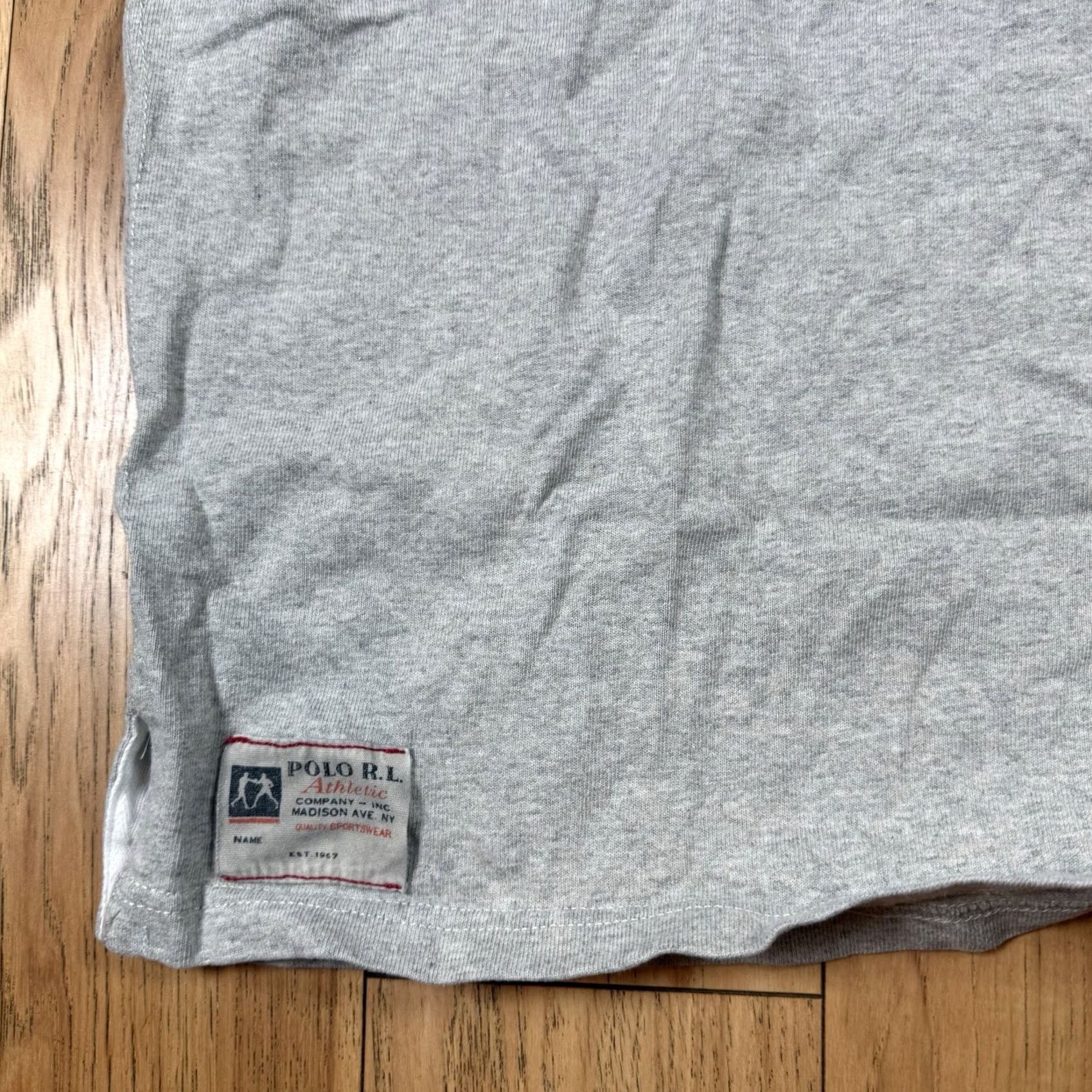 Ralph Lauren VINTAGE Polo Ralph Lauren Rugby Shirt Mens XL Grey Short Sleeve Eagle New York Size US XL / EU 56 / 4 - 3 Thumbnail