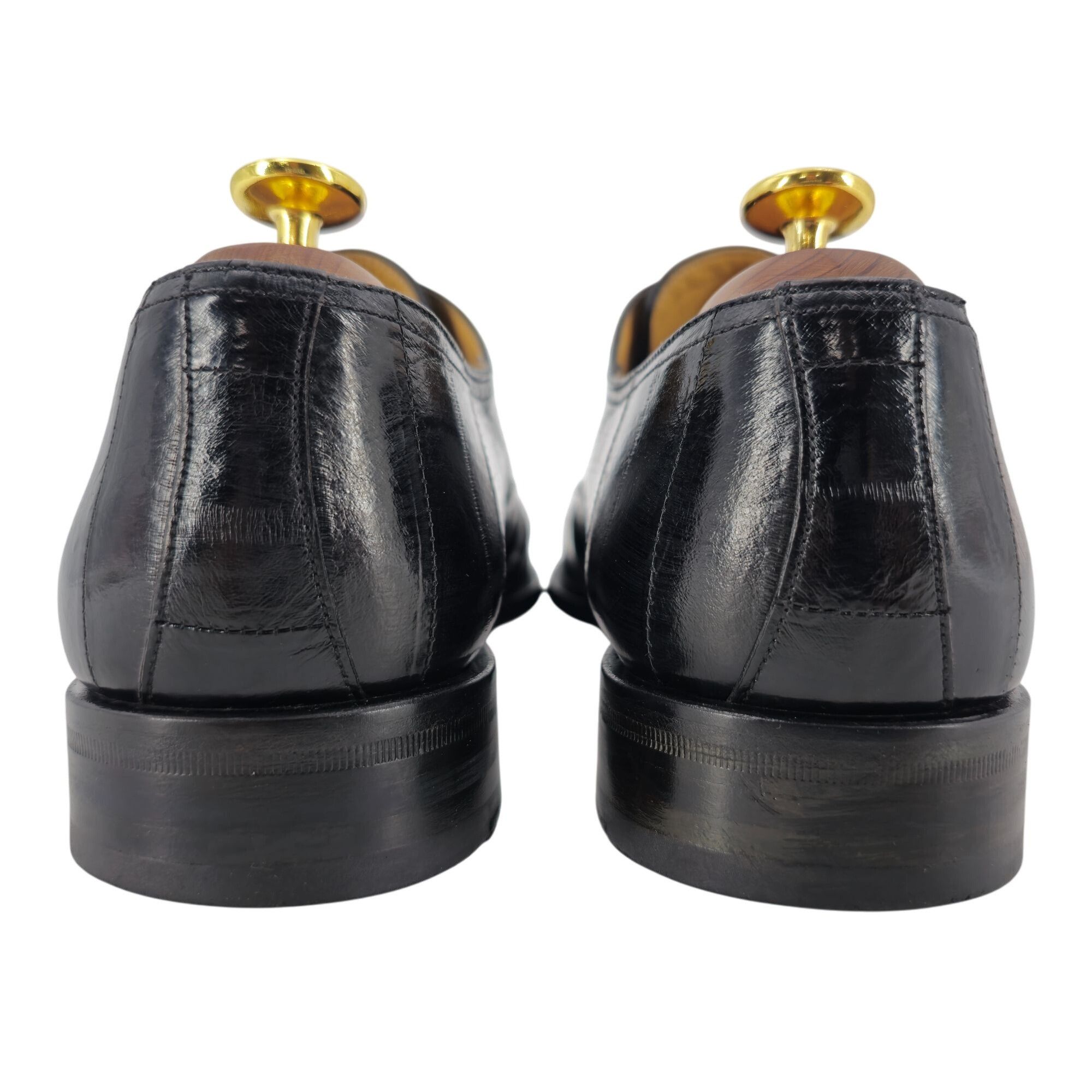 Mezlan Vintage Mezlan Platinum Exotic Eel Skin Men's Size 7E Black Size US 7 / EU 40 - 8 Thumbnail