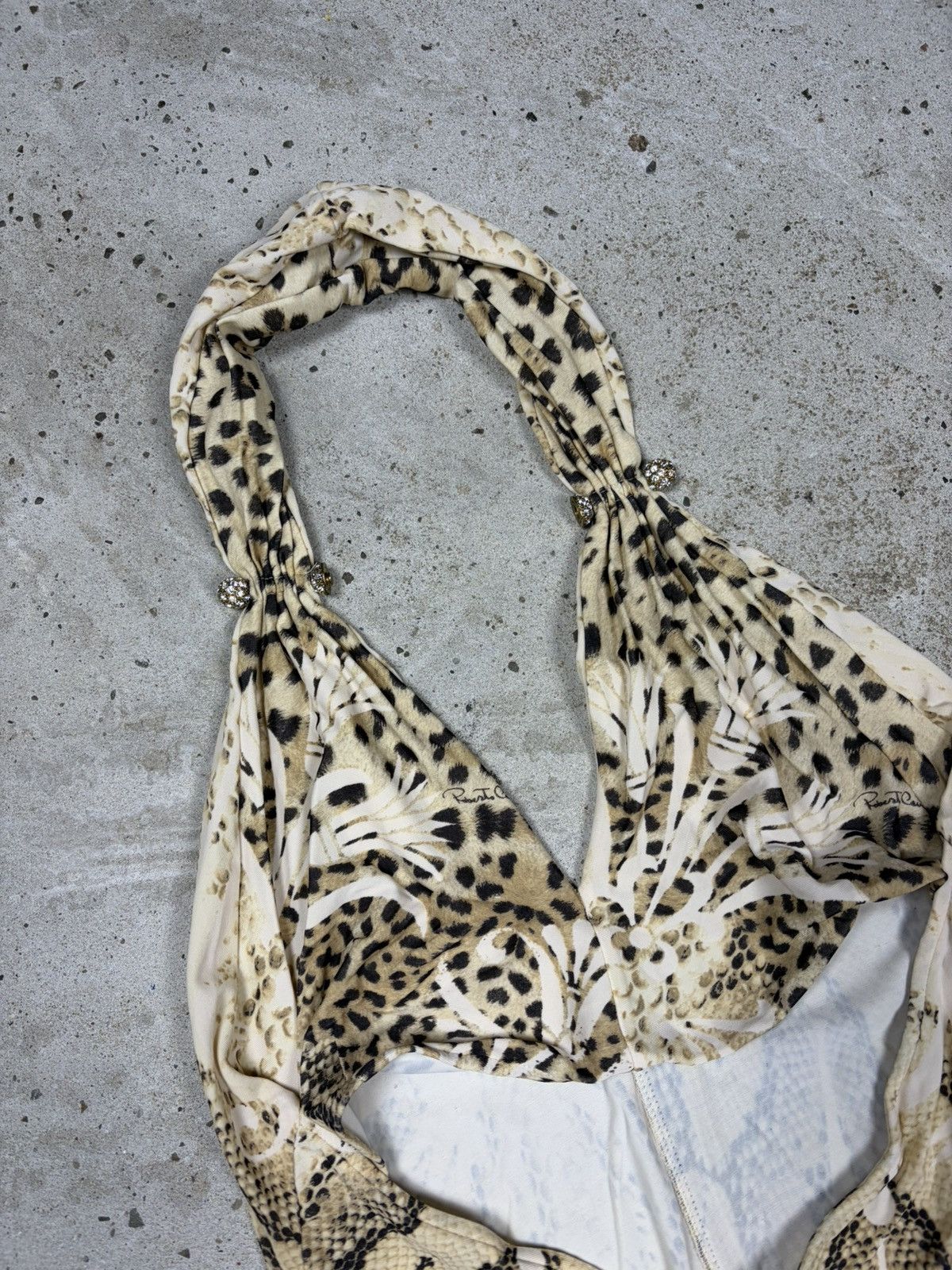 Roberto Cavalli Roberto Cavalli 2006 Leopard Snake Animal Print Halter Dress Size M / US 6-8 / IT 42-44 - 21 Thumbnail