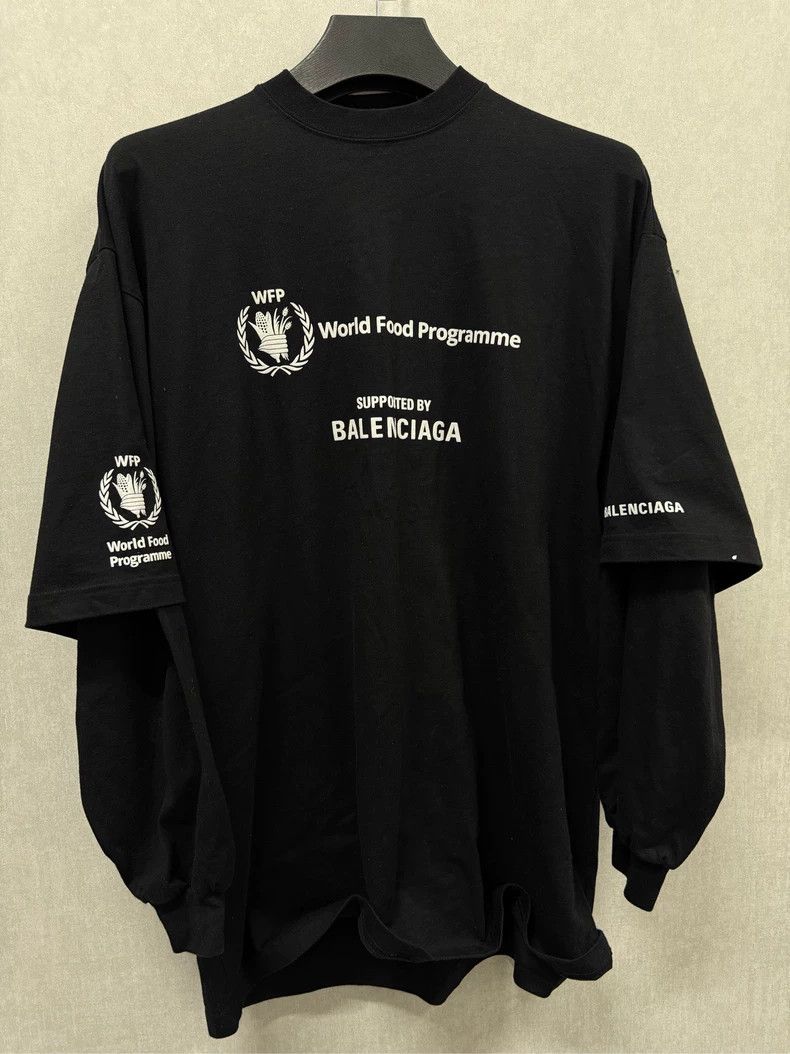 Balenciaga WFP Men's Double Sleeve T-shirt L Size