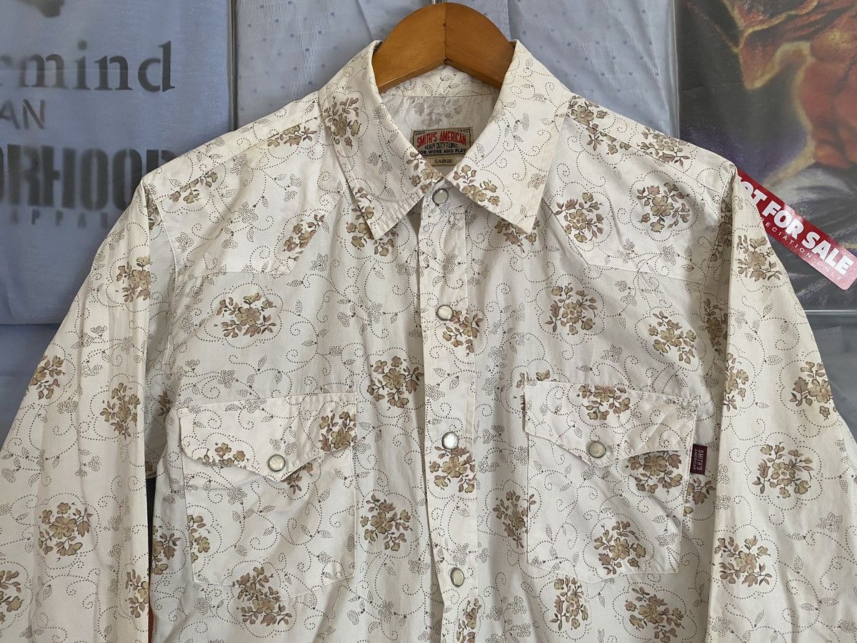 Japanese Brand Smith American Western Floral Overprint L/S Shirt Slim Fit Size US S / EU 44-46 / 1 - 3 Thumbnail