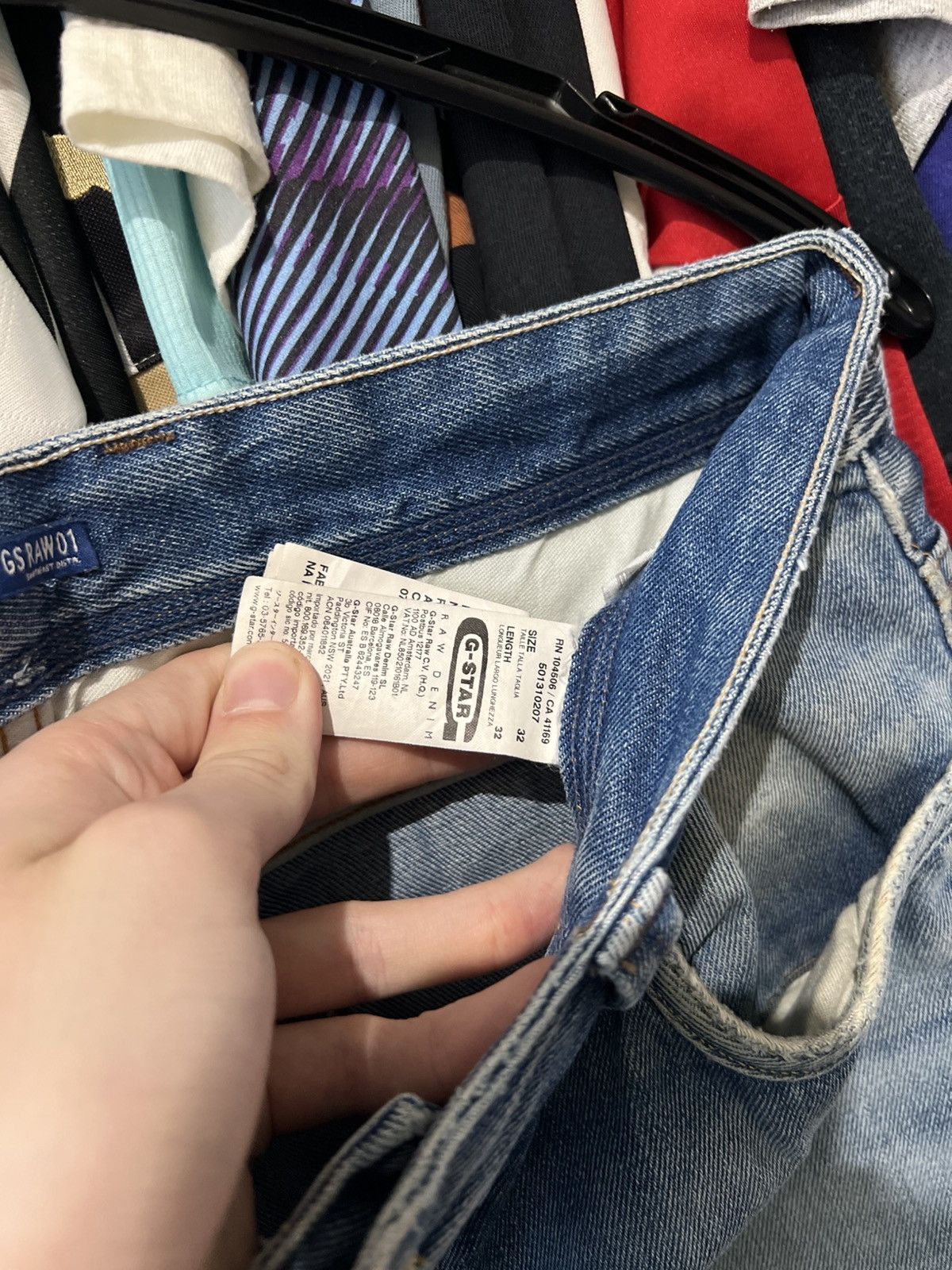 G-Star VINTAGE G-STAR RAW ATTAC BLUE ZIP 96 LOGO STRAIGHT FIT JEANS Size US 32 / EU 48 - 10 Thumbnail