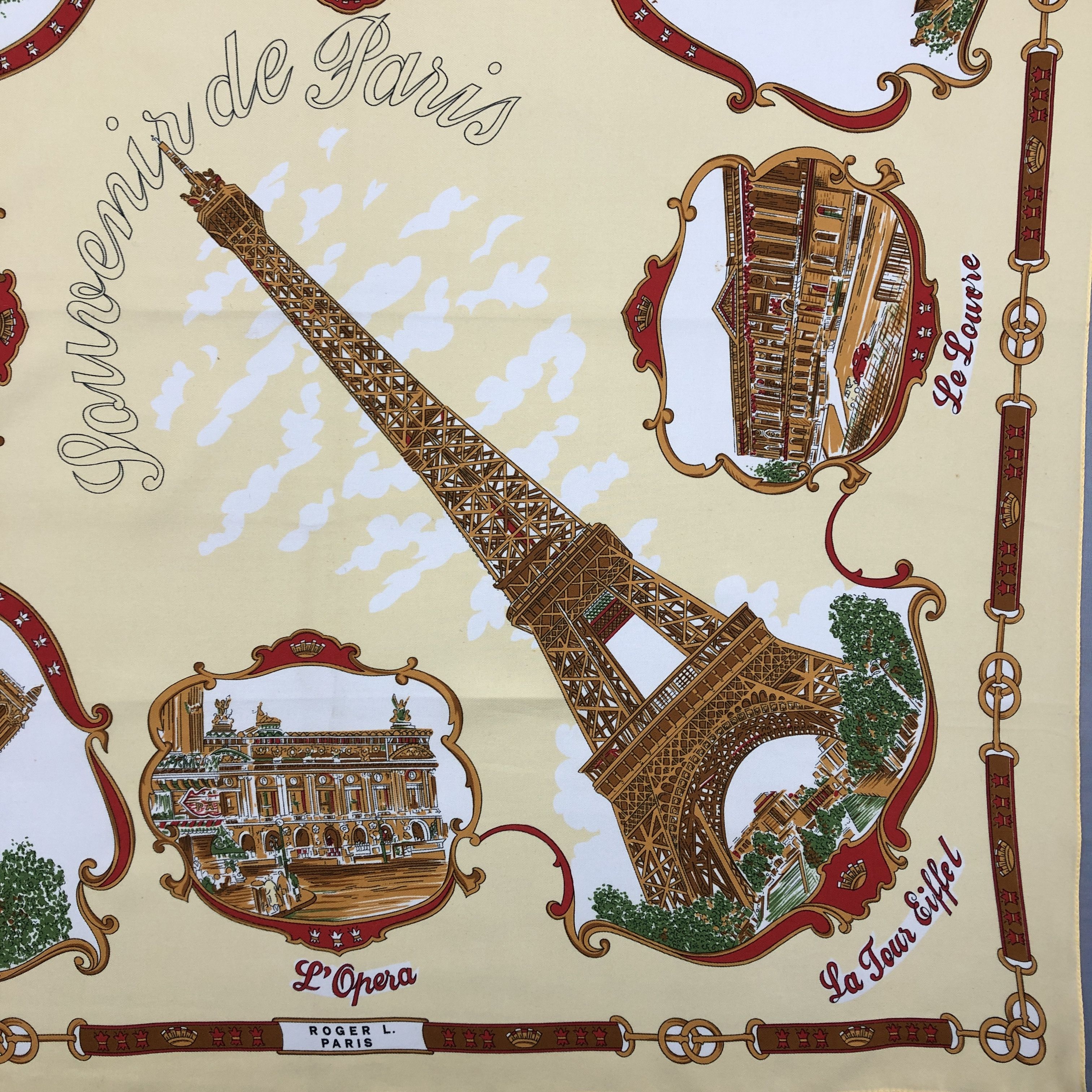 Other × Vintage Vintage Roger L Paris SILK Scarf Twill Stole Wraps Scarves Size ONE SIZE - 4 Thumbnail
