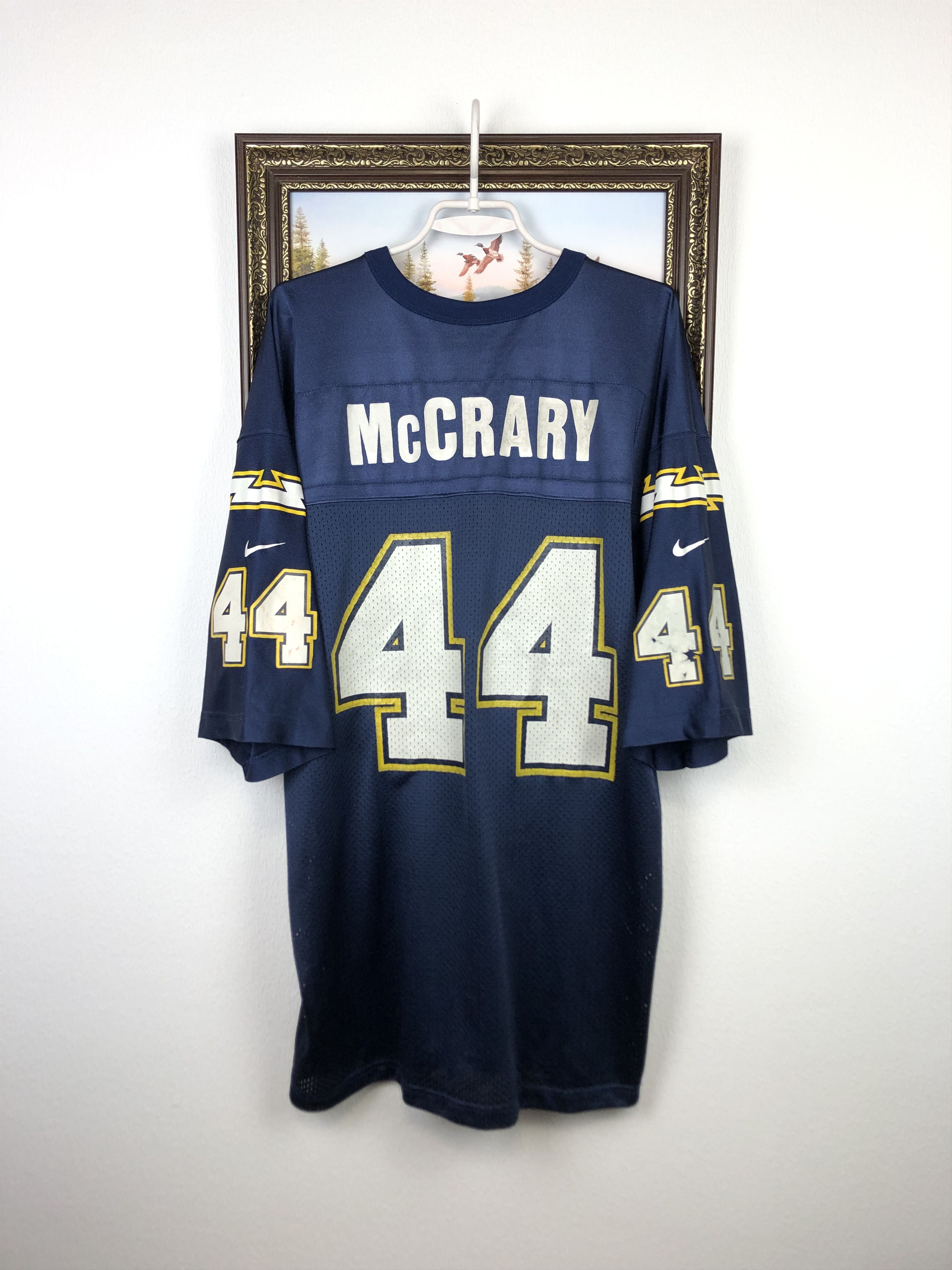 NFL Vintage 90's Nike San Diego Chargers #44 Mc Crary Jersey NFL Size US XXL / EU 58 / 5 - 6 Thumbnail