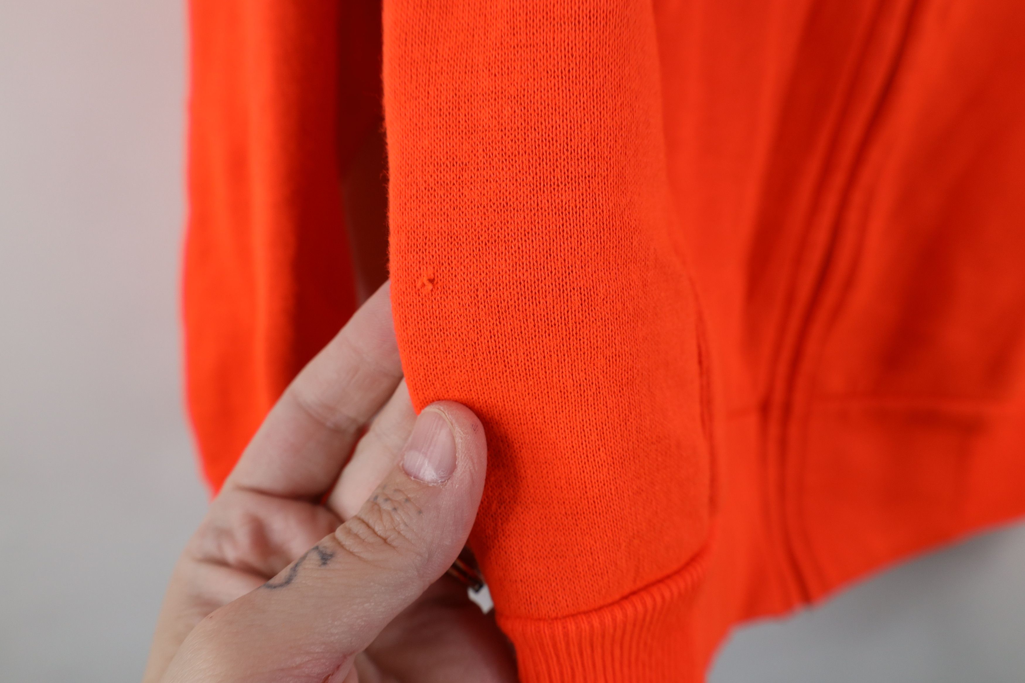 Vintage Vintage 70s 80s Streetwear Lined Zip Hoodie Blaze Orange USA Size US M / EU 48-50 / 2 - 7 Thumbnail
