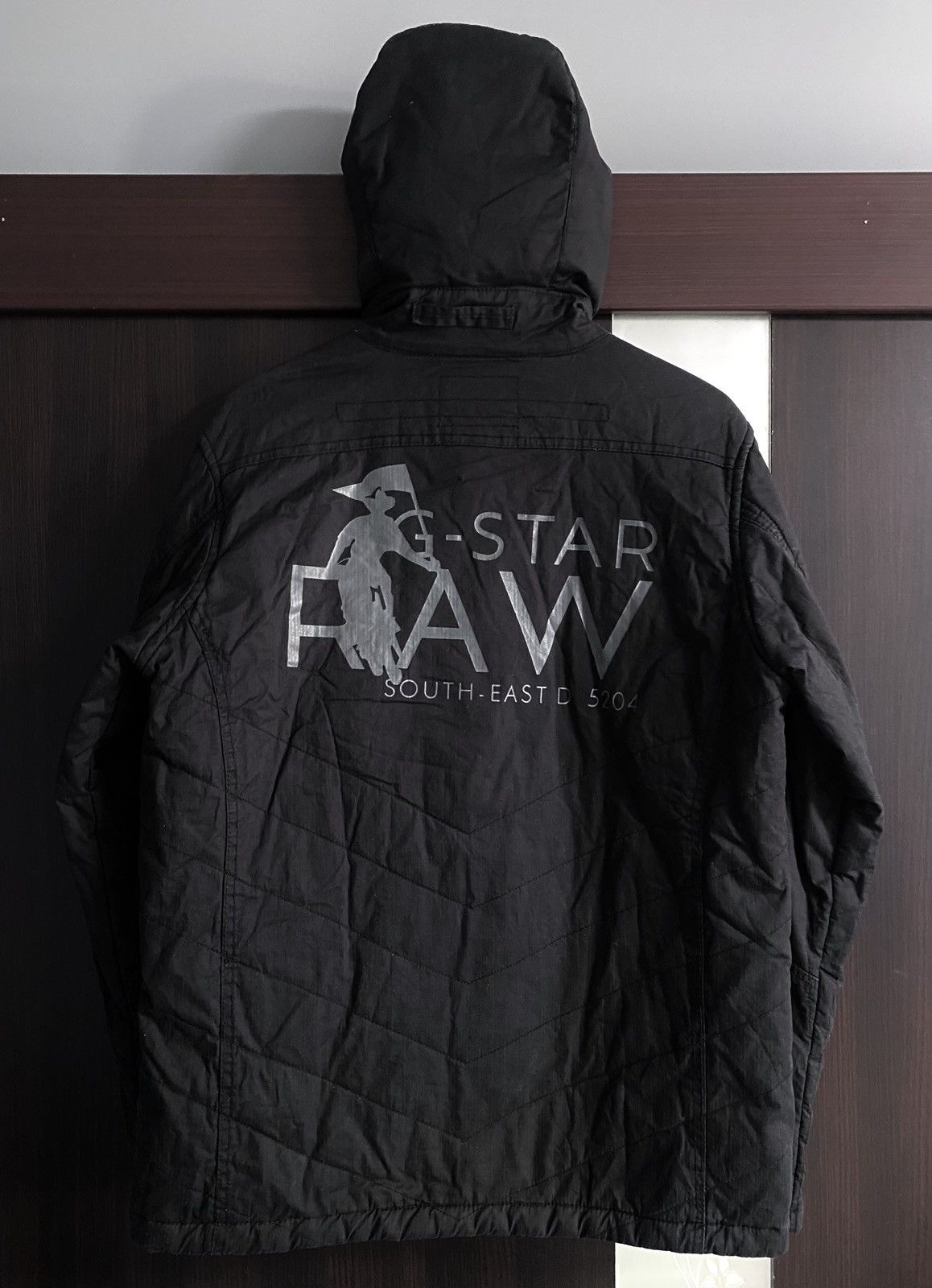 G-Star G-Star Raw Denim Big Print Multipocket Black Hooded Jacket Size US XL / EU 56 / 4 - 5 Thumbnail