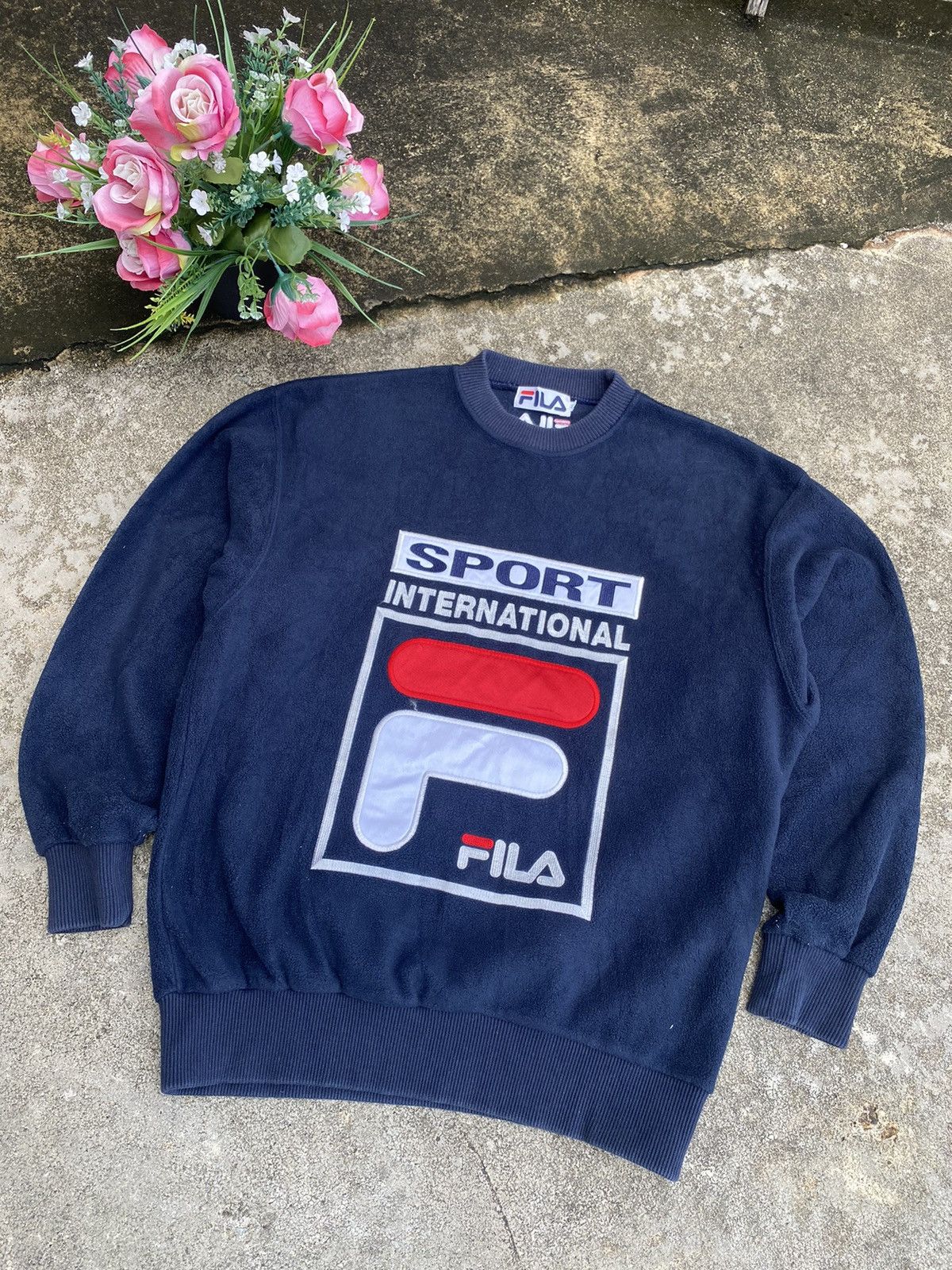Fila 23”x27” ❗️Vintage 90s Fila Sport Embroidery Logo Sweatshirt Size US M / EU 48-50 / 2 - 2 Thumbnail