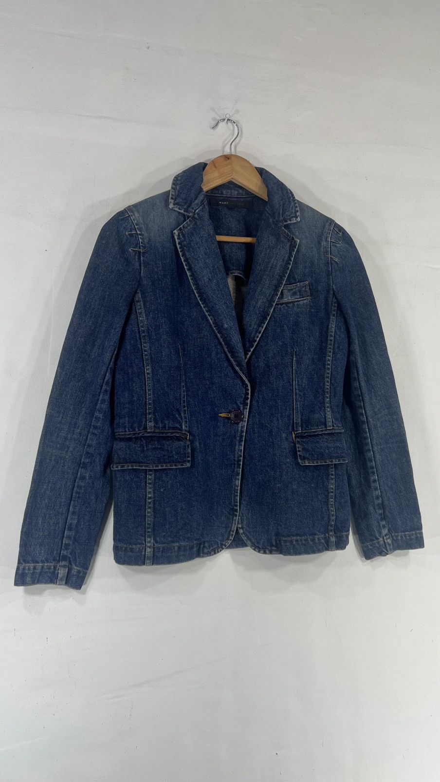 Marc Jacobs Marc Jacobs Luxury Denim Blazer Size S / US 4 / IT 40 - 8 Thumbnail