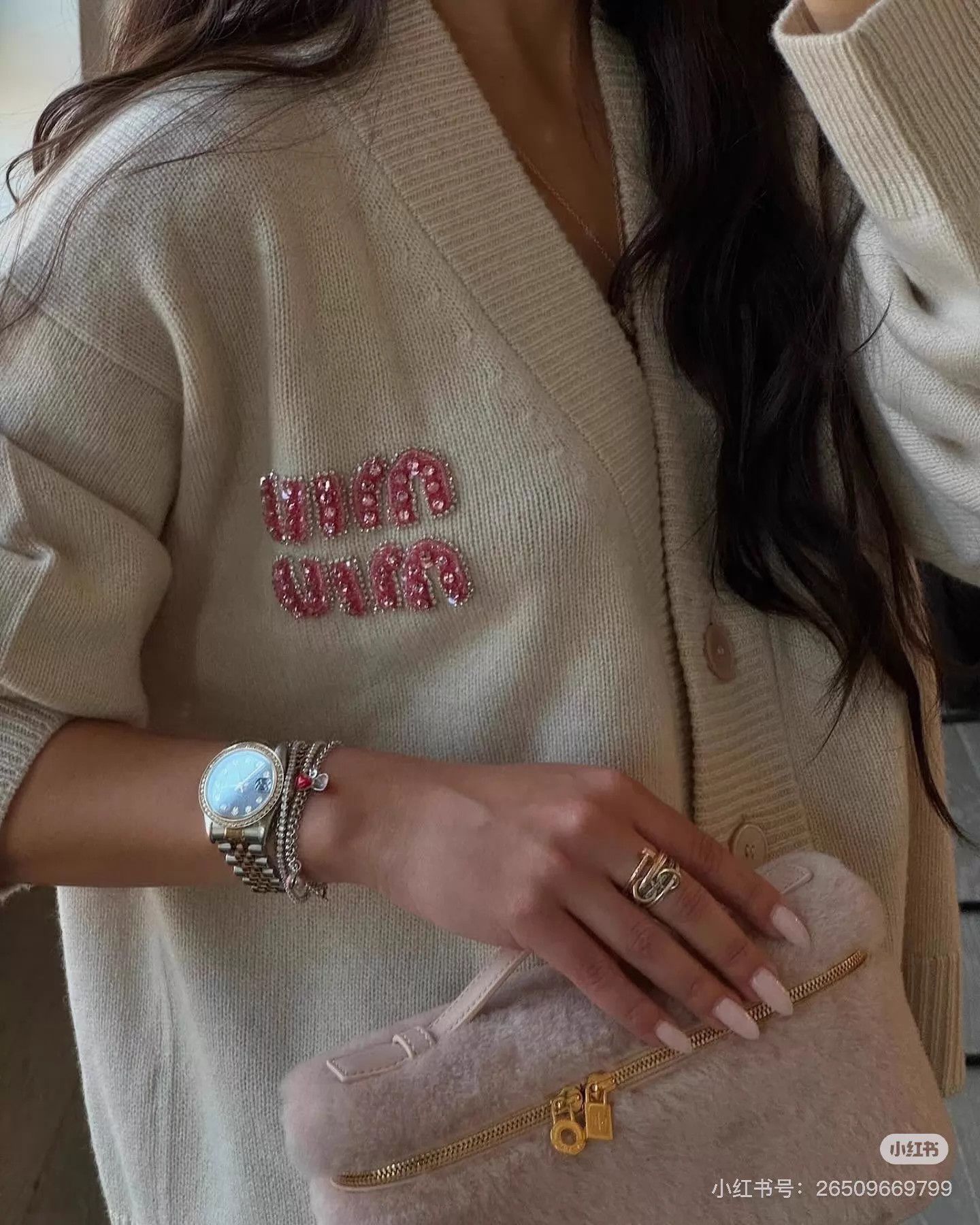 Miu Miu MIU MIU 24AW Pink Cashmere Cardigan Size 42 New with Tags Size M / US 6-8 / IT 42-44 - 8 Thumbnail