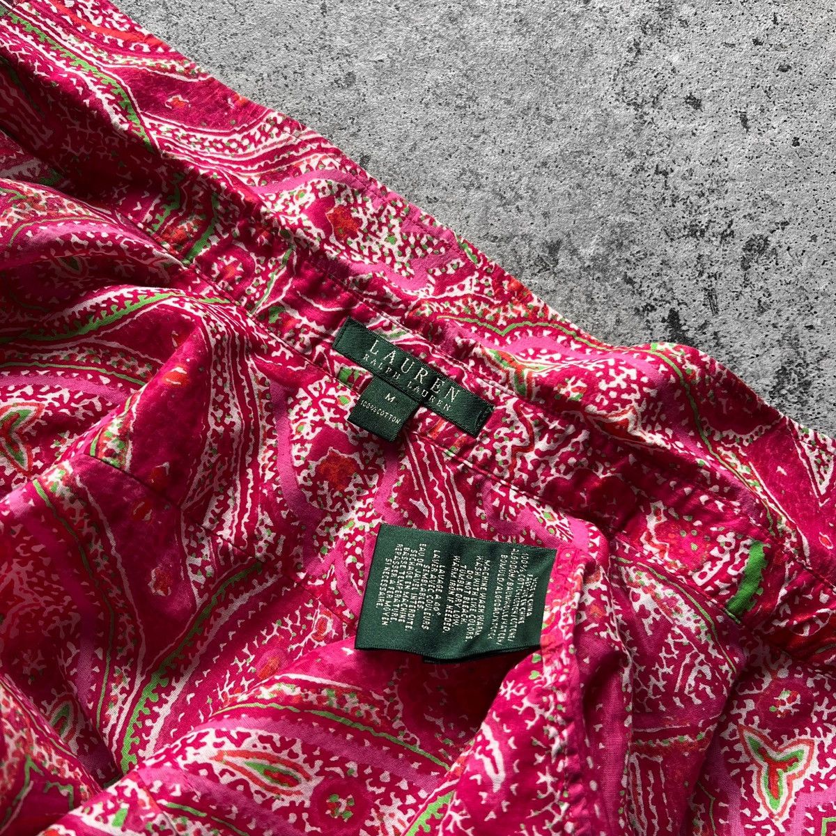 Lauren Ralph Lauren × Polo Ralph Lauren Ralph Lauren Womens Pink Paisley Formal Button Blouse Shirt Size M / US 6-8 / IT 42-44 - 5 Thumbnail