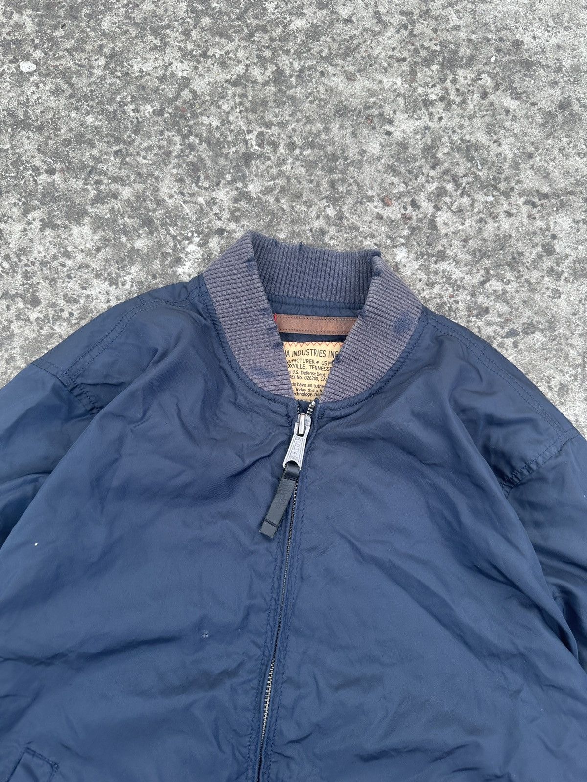 Alpha Industries × Vintage Y2K Vintage Alpha Industrial Bombers Distressed Jacket Rare Size US L / EU 52-54 / 3 - 4 Thumbnail