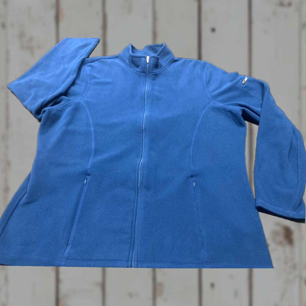 Vintage L.L. Bean Fleece Jacket Mens XL Blue Zip Mock Neck Pockets Classic Walking Size US XL / EU 56 / 4 - 1 Thumbnail