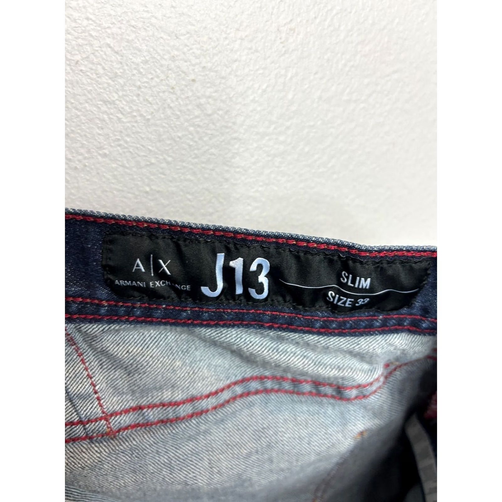 Armani Exchange Armani Exchange Jeans Men’s J13 Slim Denim Indigo Blue 31 5854 Slim Fit City Logo USA Size US 31 - 7 Thumbnail