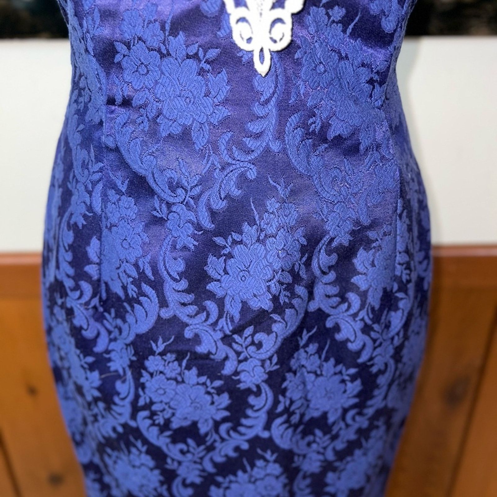 Other Gorgeous Vintage 90s Scott McClintock Brocade Cocktail Dress Size M / US 6-8 / IT 42-44 - 5 Thumbnail