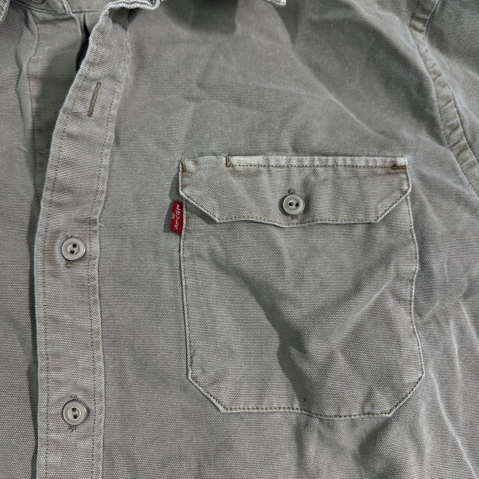 Levi's Levi's Workwear Button Up Shirt Men's XL Tan Canvas Utility Size US XL / EU 56 / 4 - 4 Thumbnail
