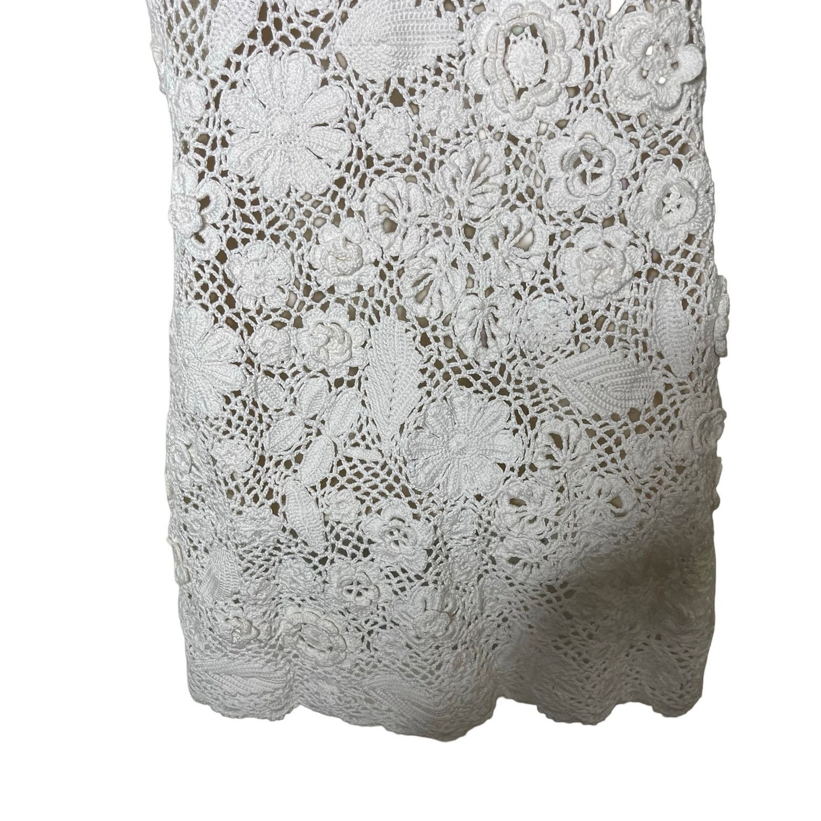 DOEN Doen Hailroom Hand-crochet Annalise Mini dress white pearl Size XL / US 12-14 / IT 48-50 - 6 Thumbnail