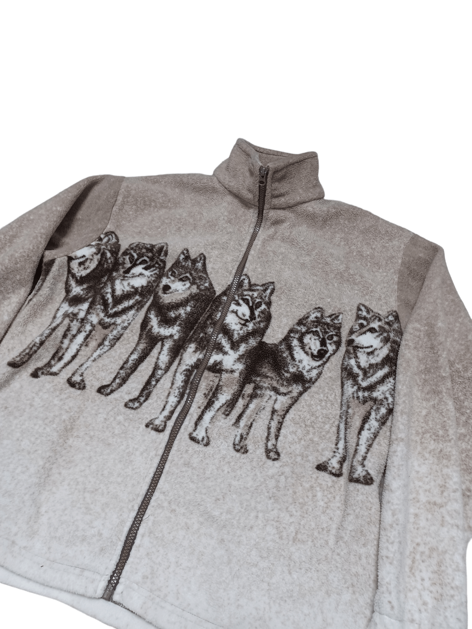 Other VINTAGE WOLFES WOLVES ANIMAL FLEECE JACKET PRINTED Size US M / EU 48-50 / 2 - 3 Thumbnail