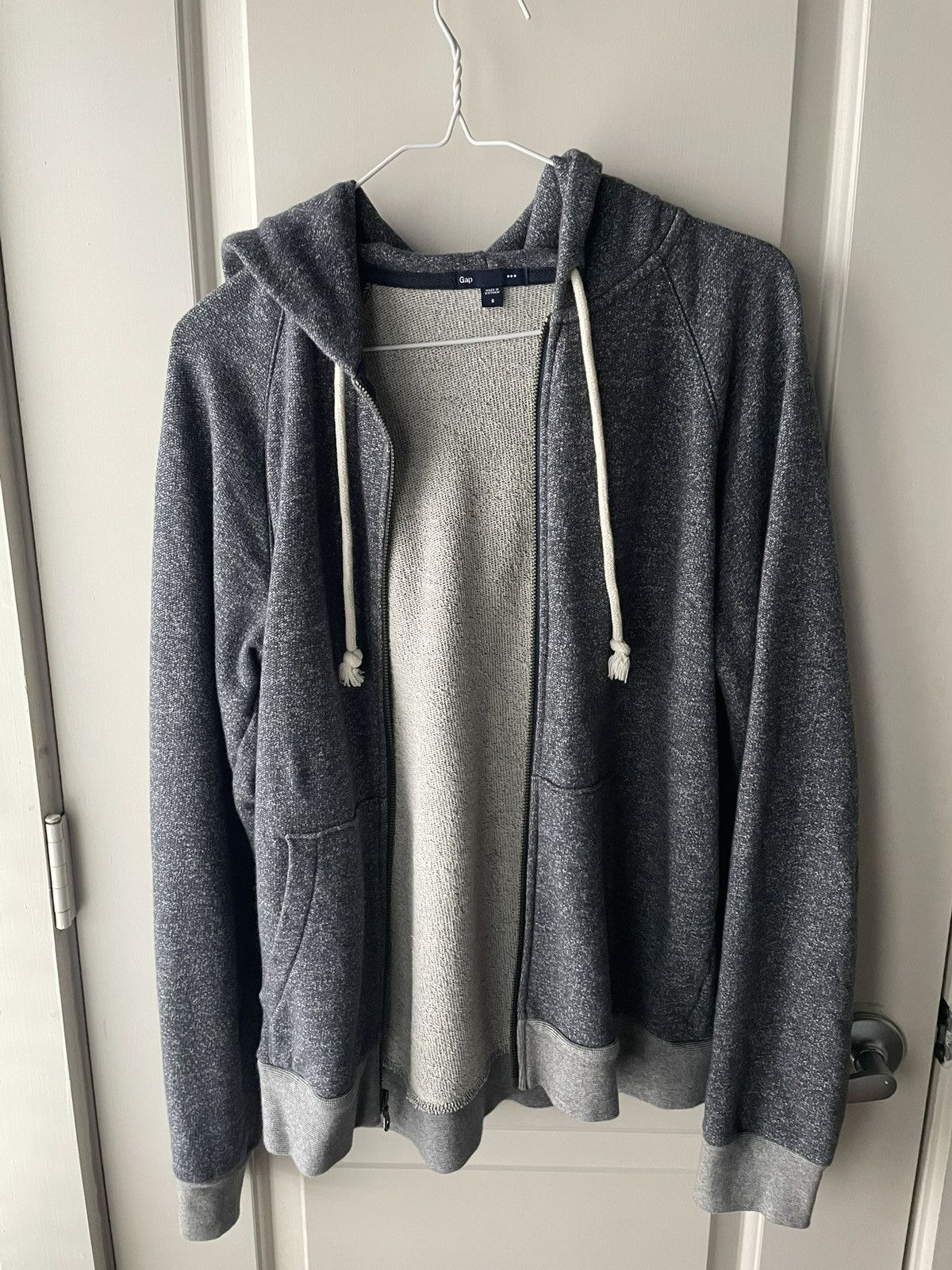 Gap Gap men’s blue heather zip hoodie small Size US S / EU 44-46 / 1 - 2 Thumbnail